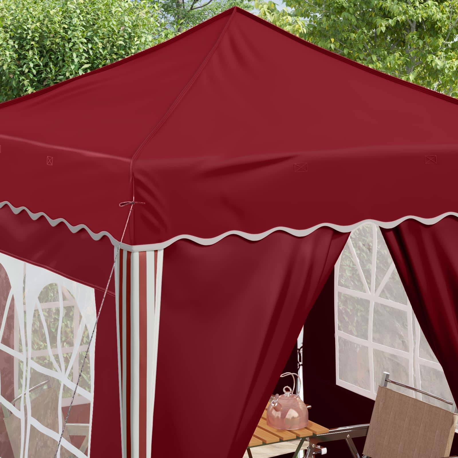 vidaXL Pop-up Partyzelt Bordeauxrot 195 x 195 x 245 cm Oxford-Stoff