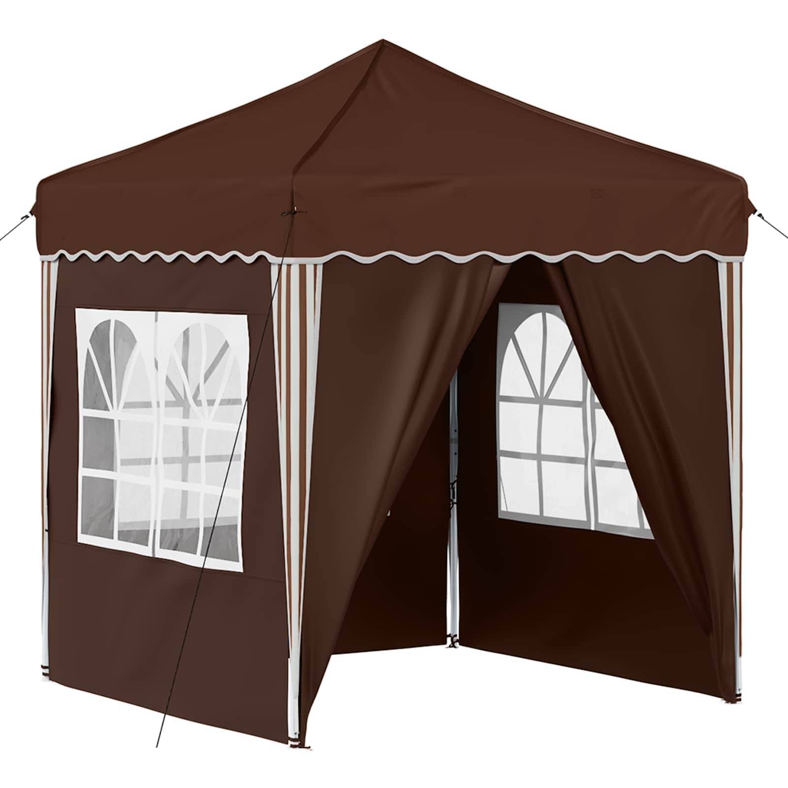 vidaXL Pop-up Partyzelt Braun 195 x 195 x 245 cm Oxford-Stoff