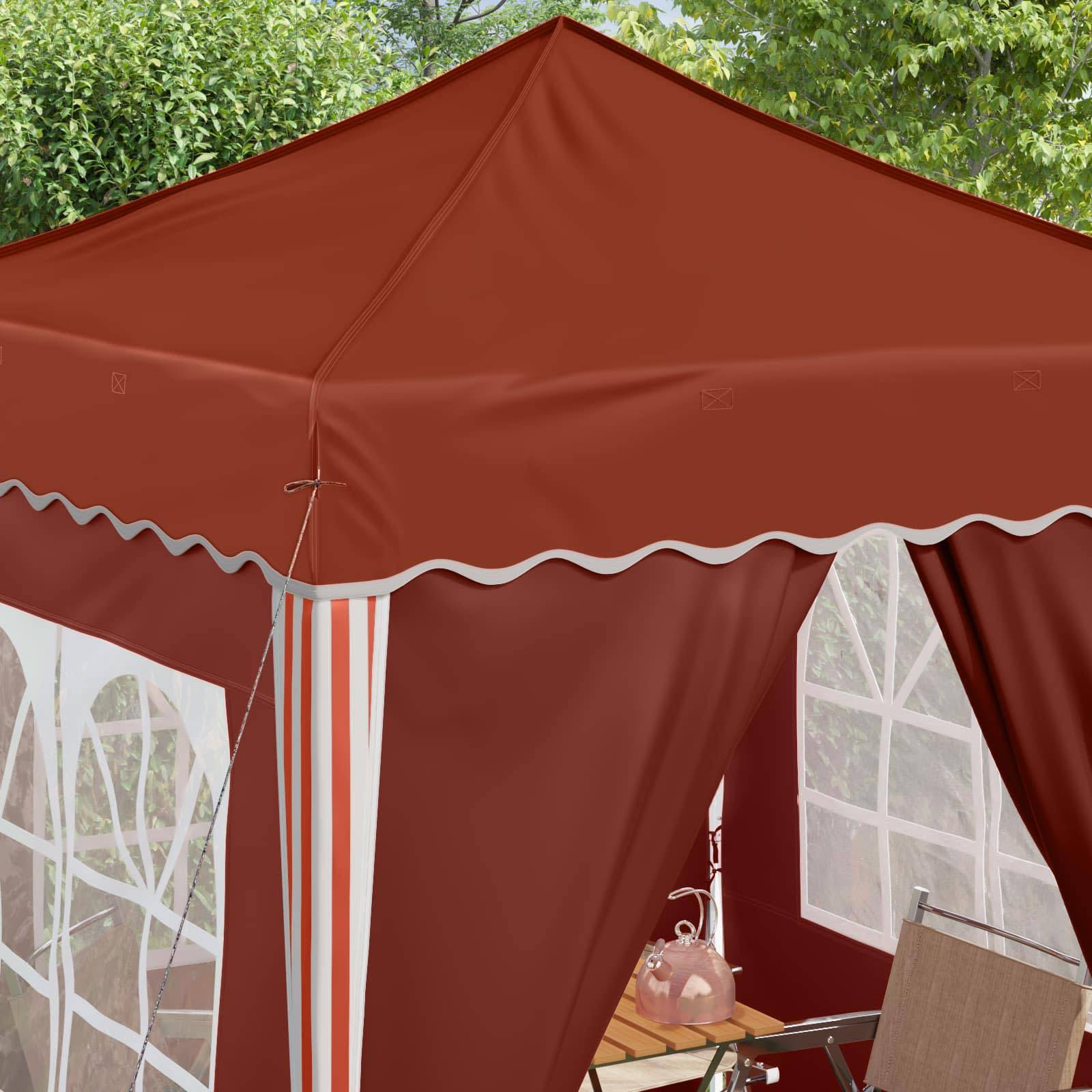 vidaXL Pop-up Partyzelt Terrakotta 195 x 195 x 245 cm Oxford-Stoff