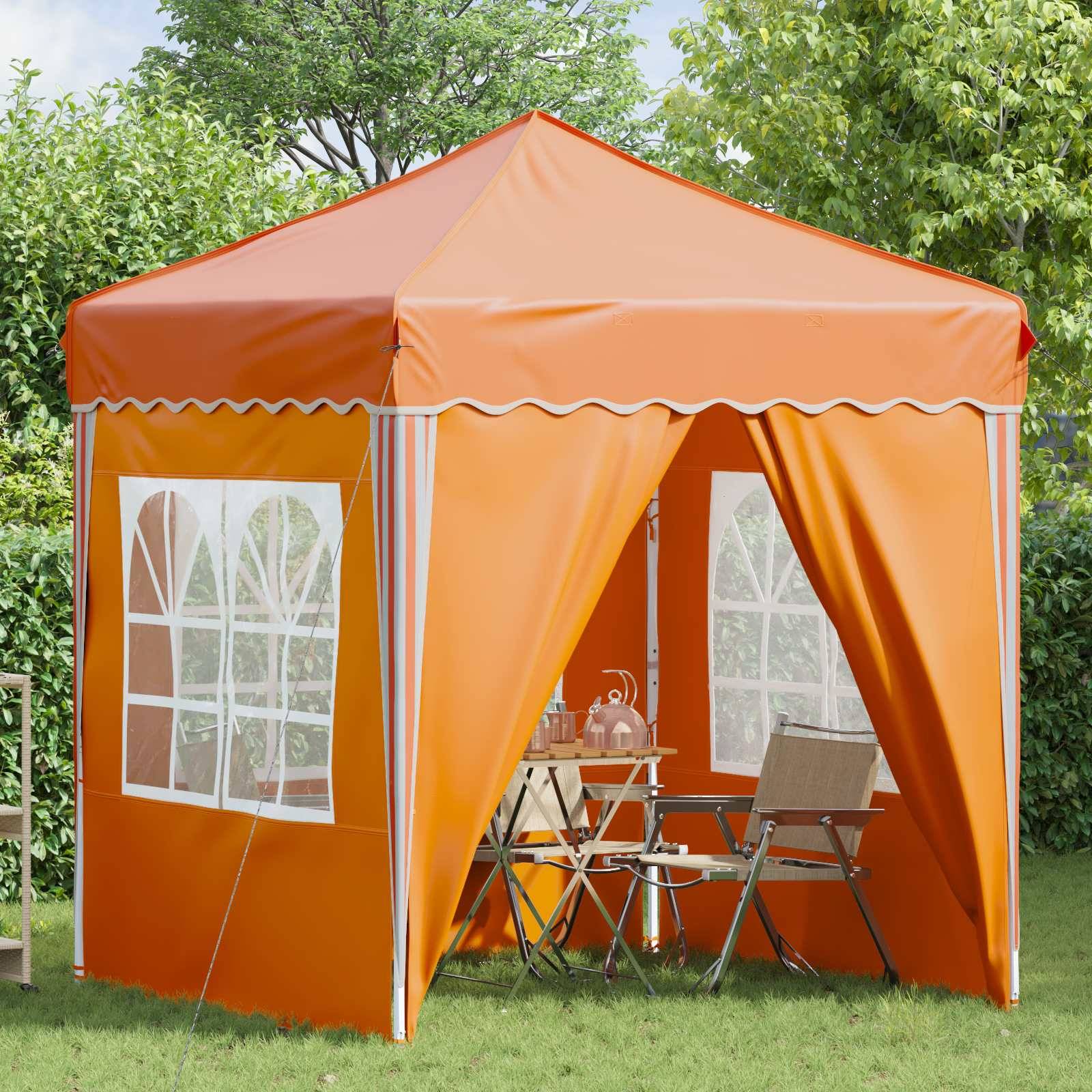 vidaXL Pop-up Partyzelt Orange 195 x 195 x 245 cm Oxford-Stoff