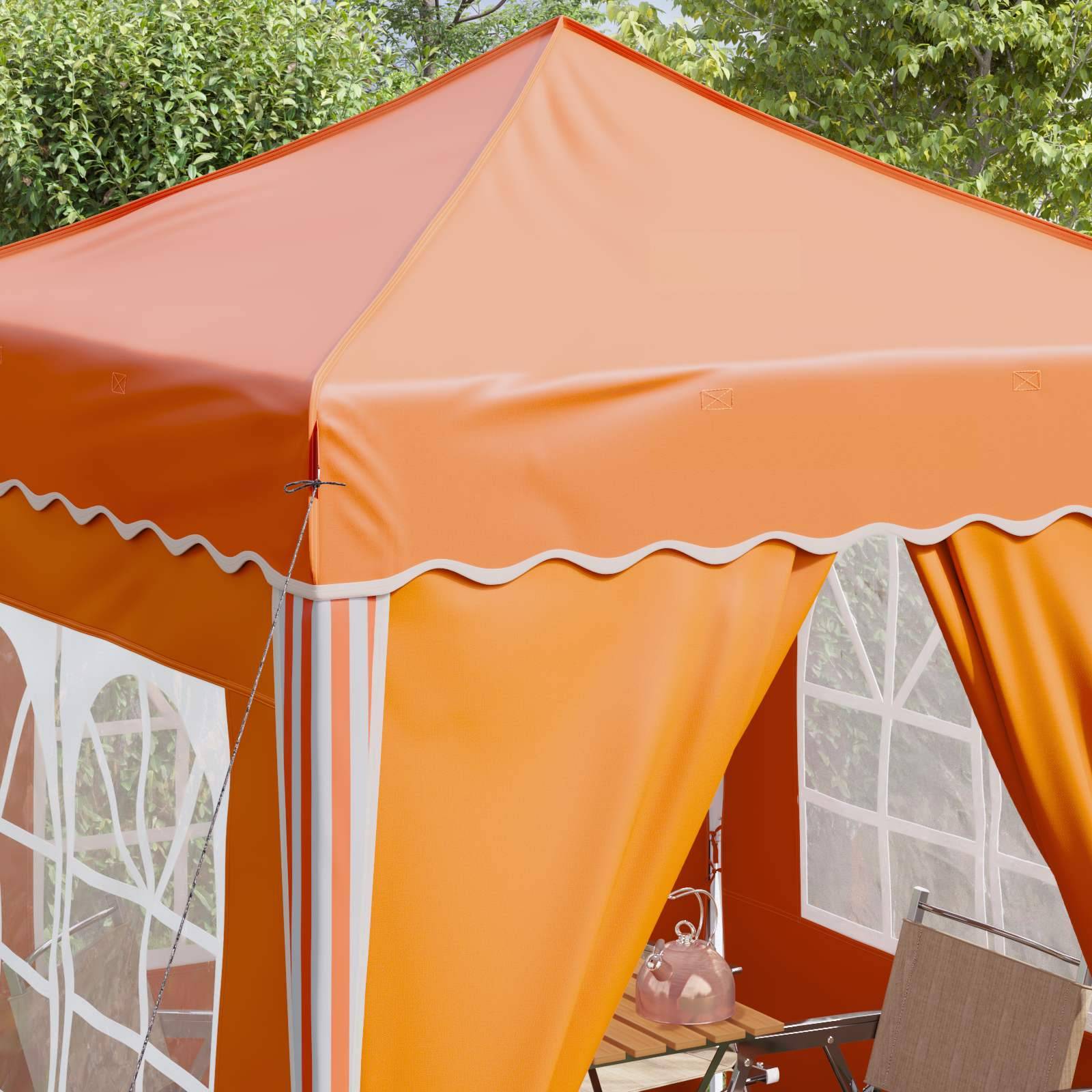 vidaXL Pop-up Partyzelt Orange 195 x 195 x 245 cm Oxford-Stoff