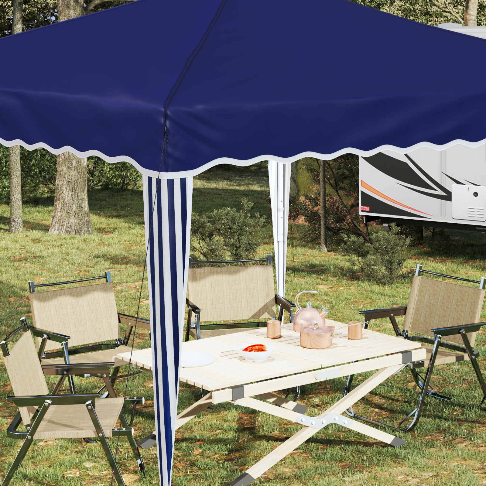 vidaXL Pop-up Partyzelt Blau 288 x 288 x 245 cm Oxford-Stoff