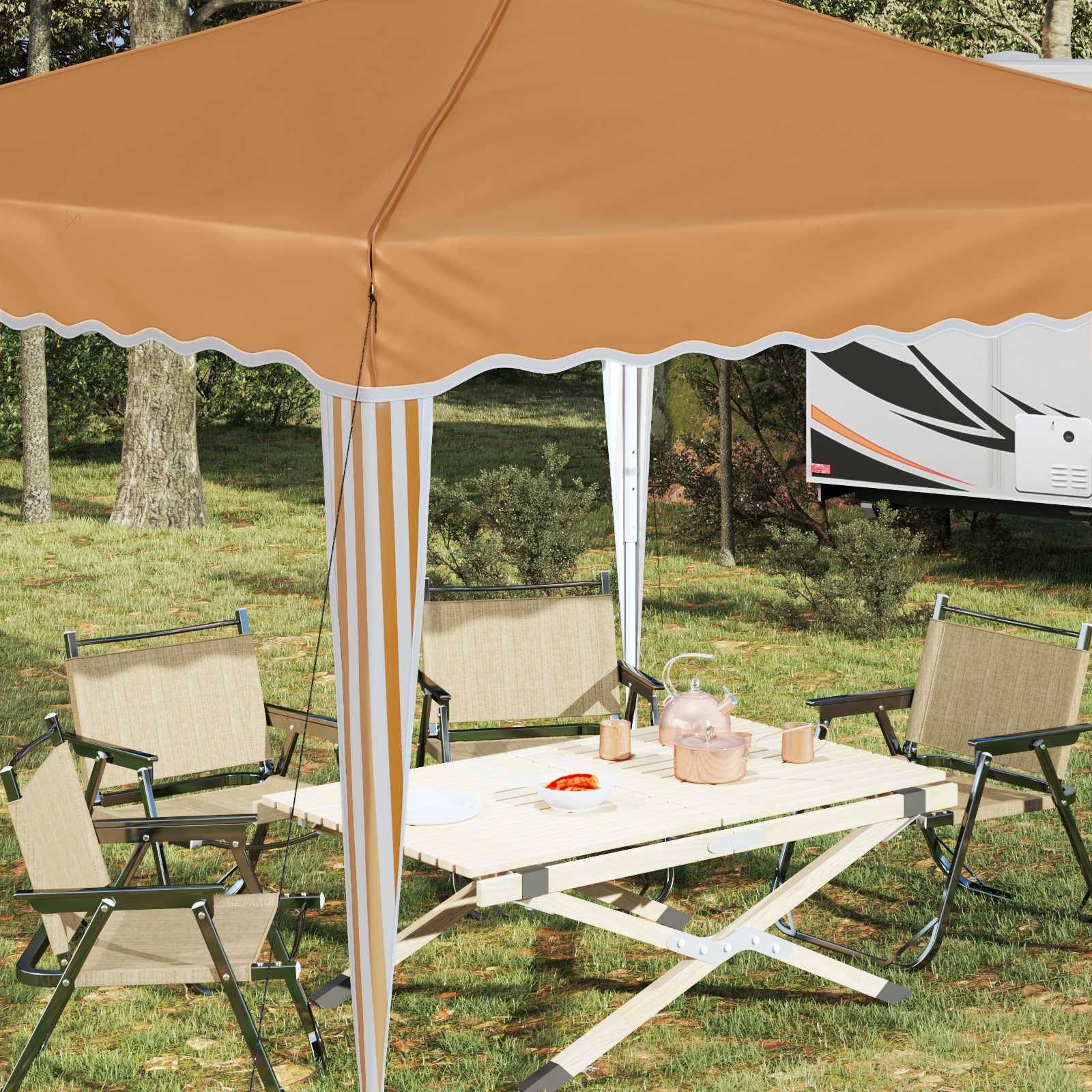 vidaXL Pop-up Partyzelt Beige 288 x 288 x 245 cm Oxford-Stoff