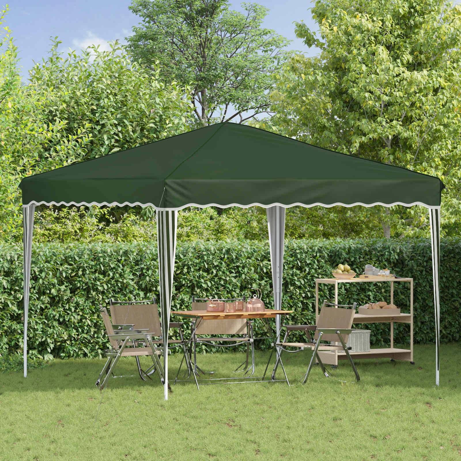 vidaXL Pop-up Partyzelt Grün 288 x 288 x 245 cm Oxford-Stoff