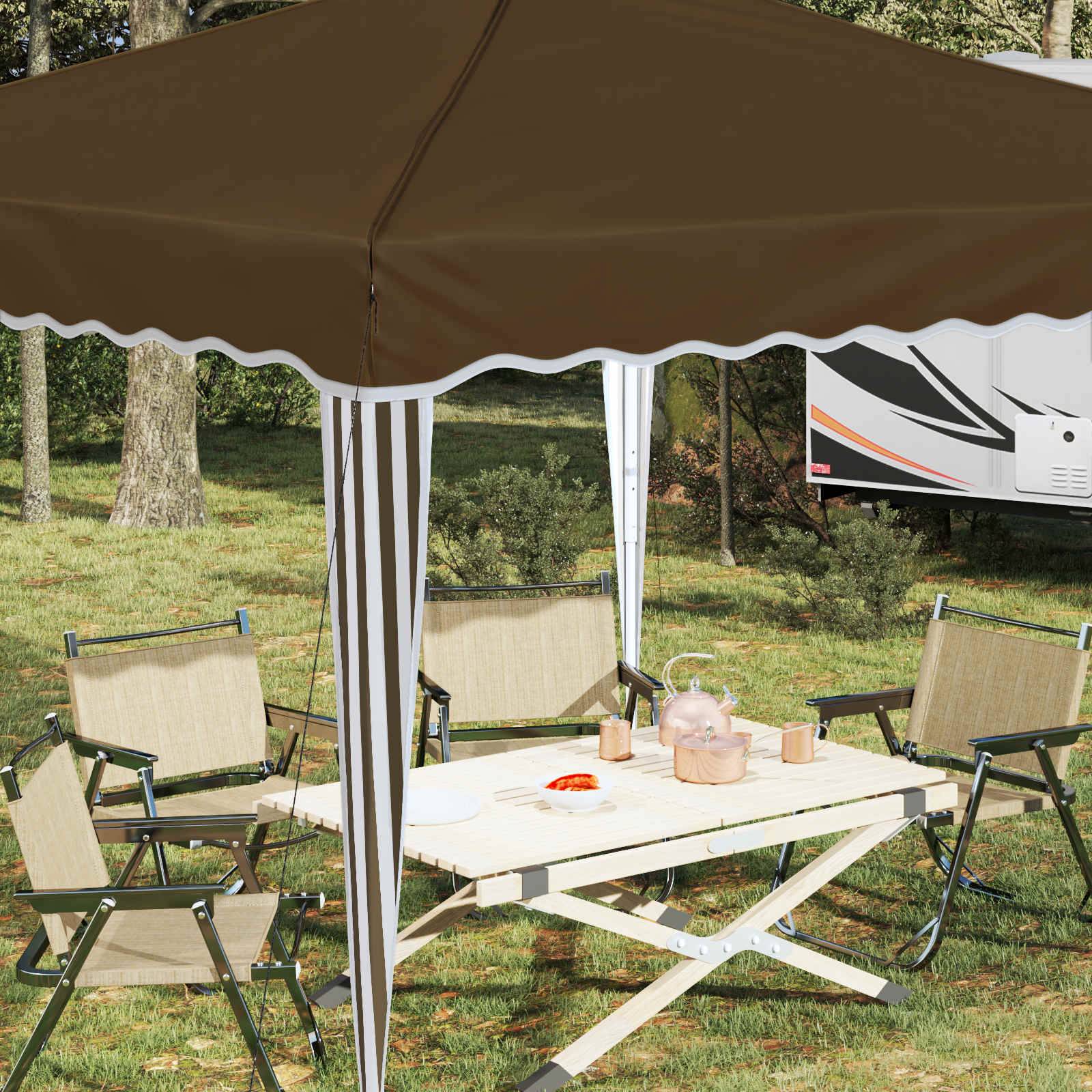 vidaXL Pop-up Partyzelt Taupe 288 x 288 x 245 cm Oxford-Stoff