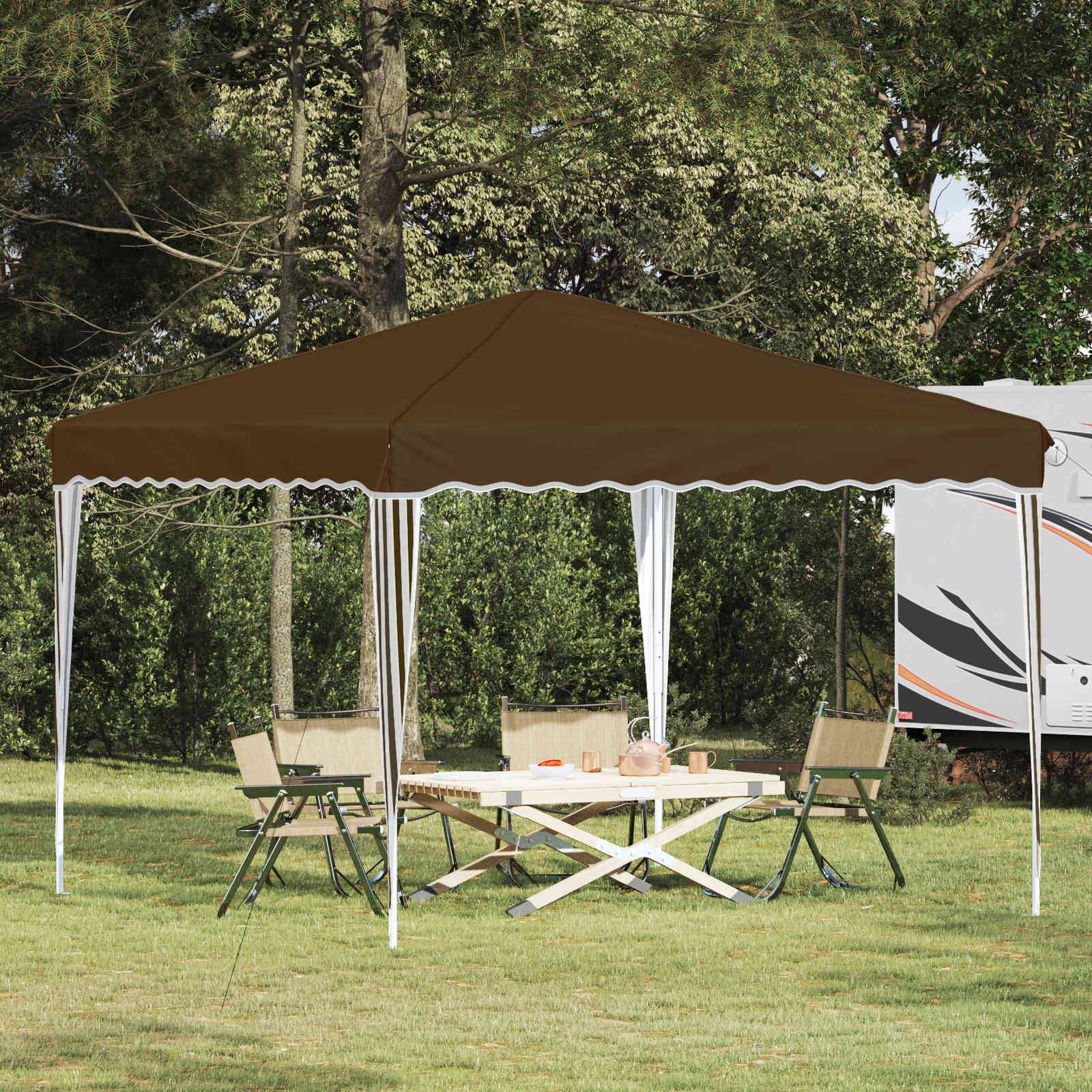 vidaXL Pop-up Partyzelt Taupe 288 x 288 x 245 cm Oxford-Stoff