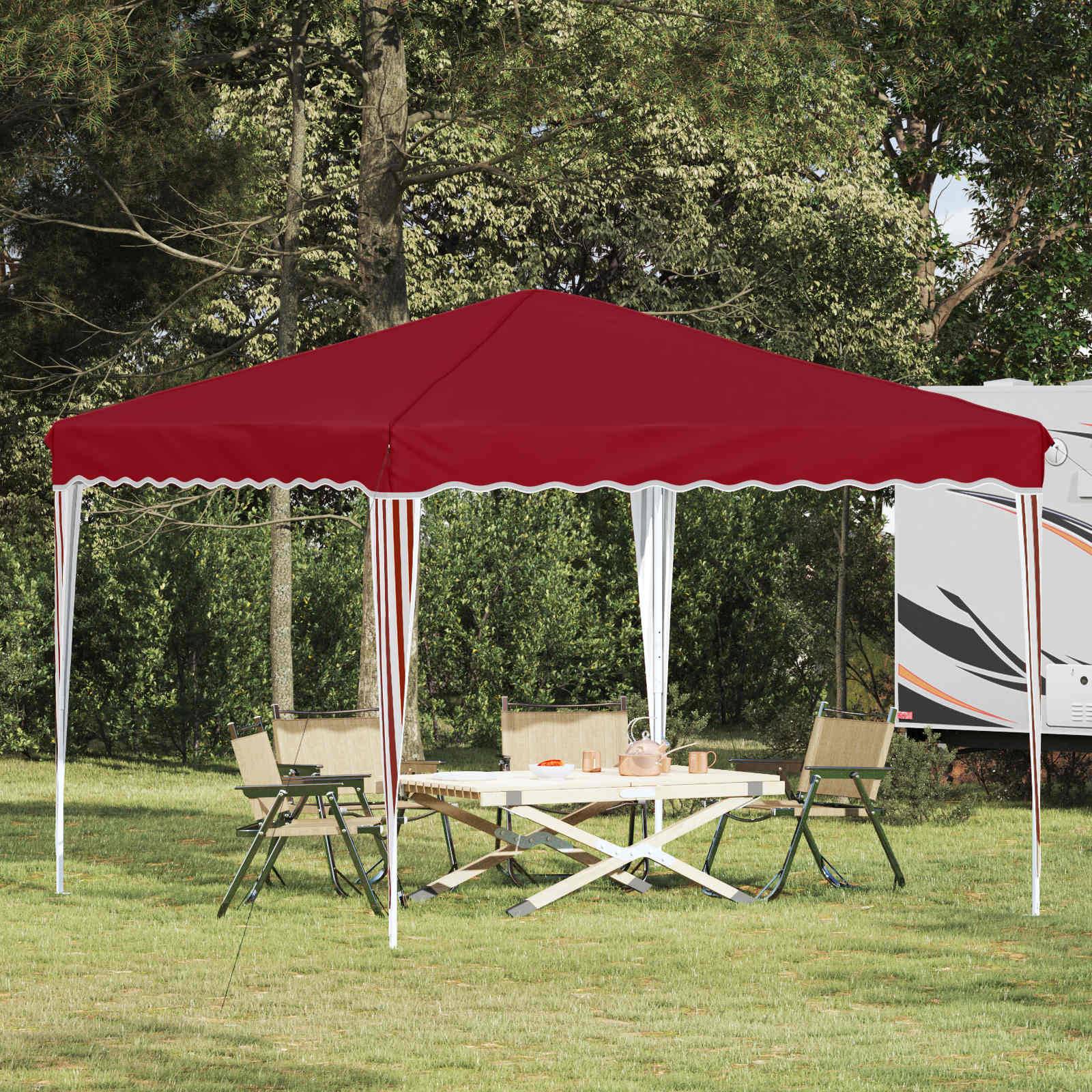 vidaXL Pop-up Partyzelt Bordeauxrot 288 x 288 x 245 cm Oxford-Stoff