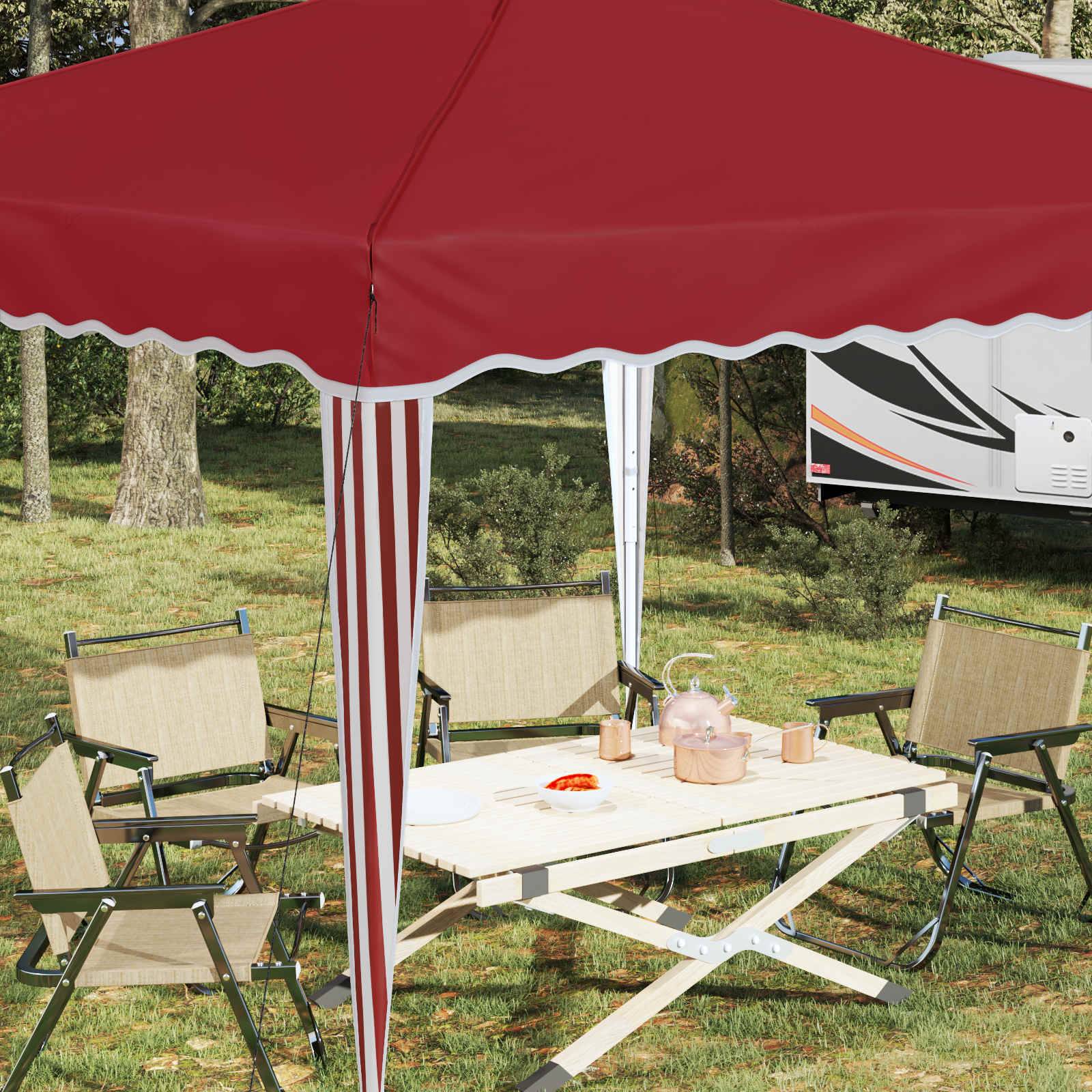 vidaXL Pop-up Partyzelt Bordeauxrot 288 x 288 x 245 cm Oxford-Stoff