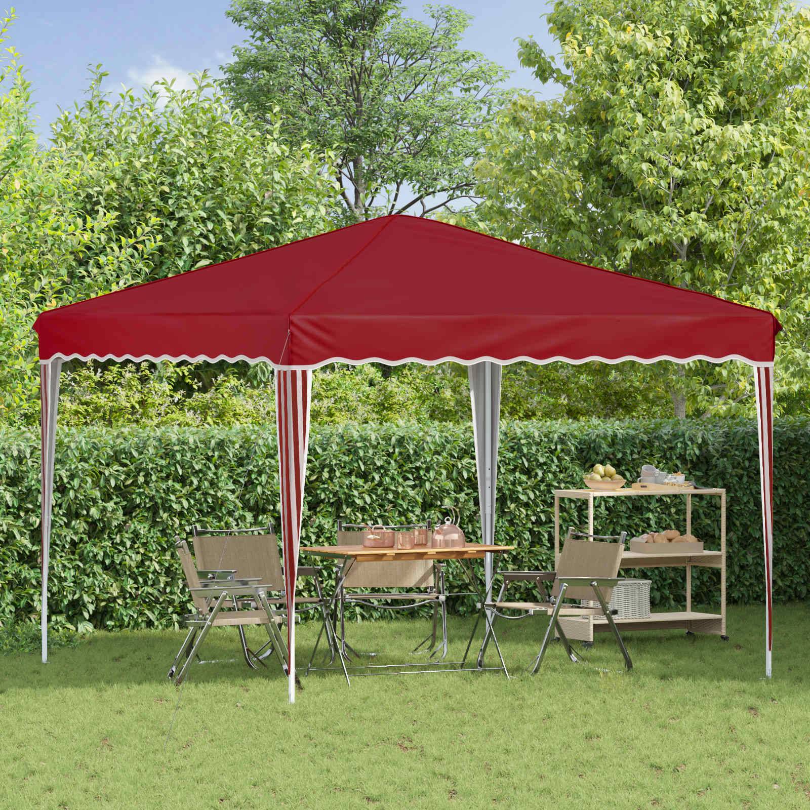 vidaXL Pop-up Partyzelt Bordeauxrot 288 x 288 x 245 cm Oxford-Stoff