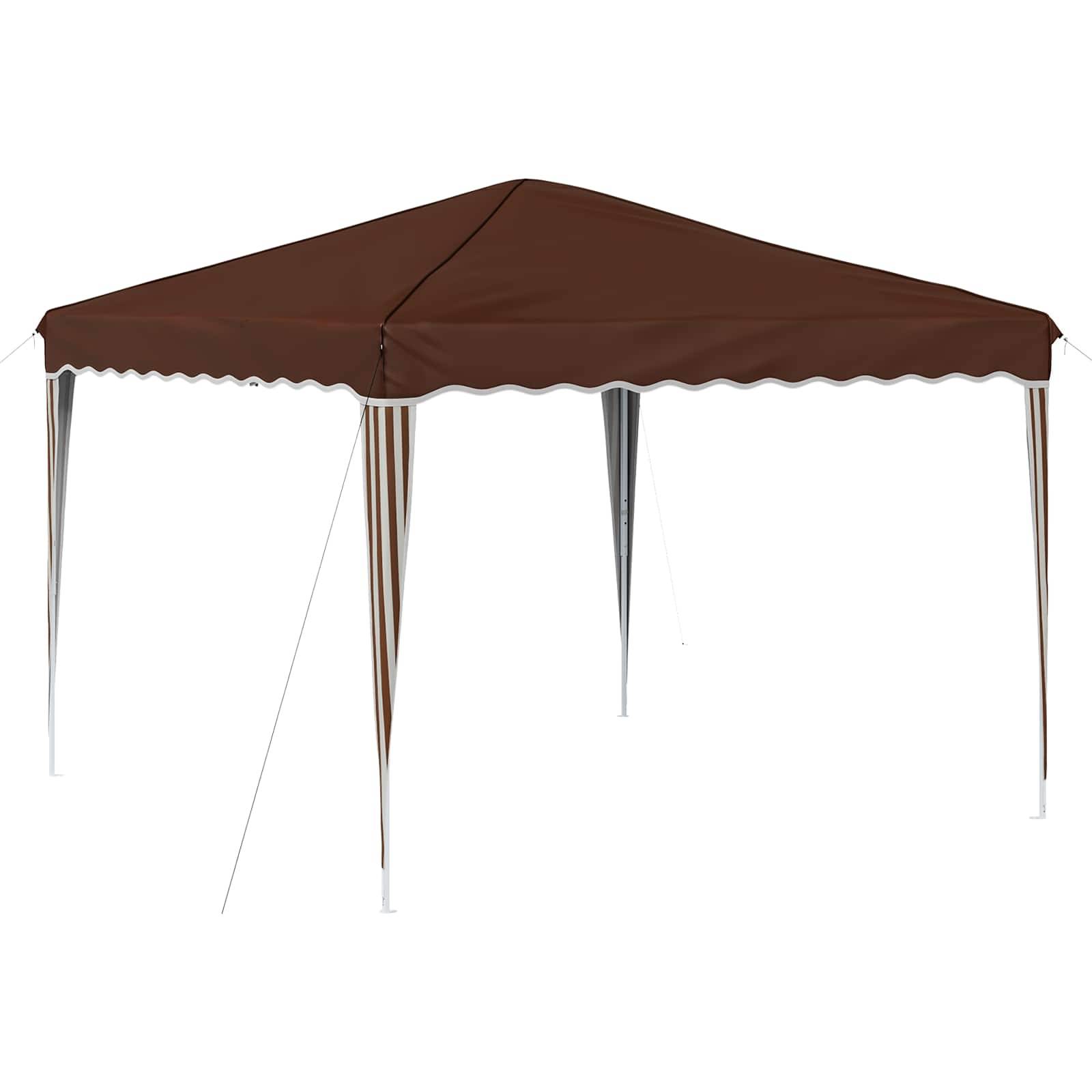 vidaXL Pop-up Partyzelt Braun 288 x 288 x 245 cm Oxford-Stoff