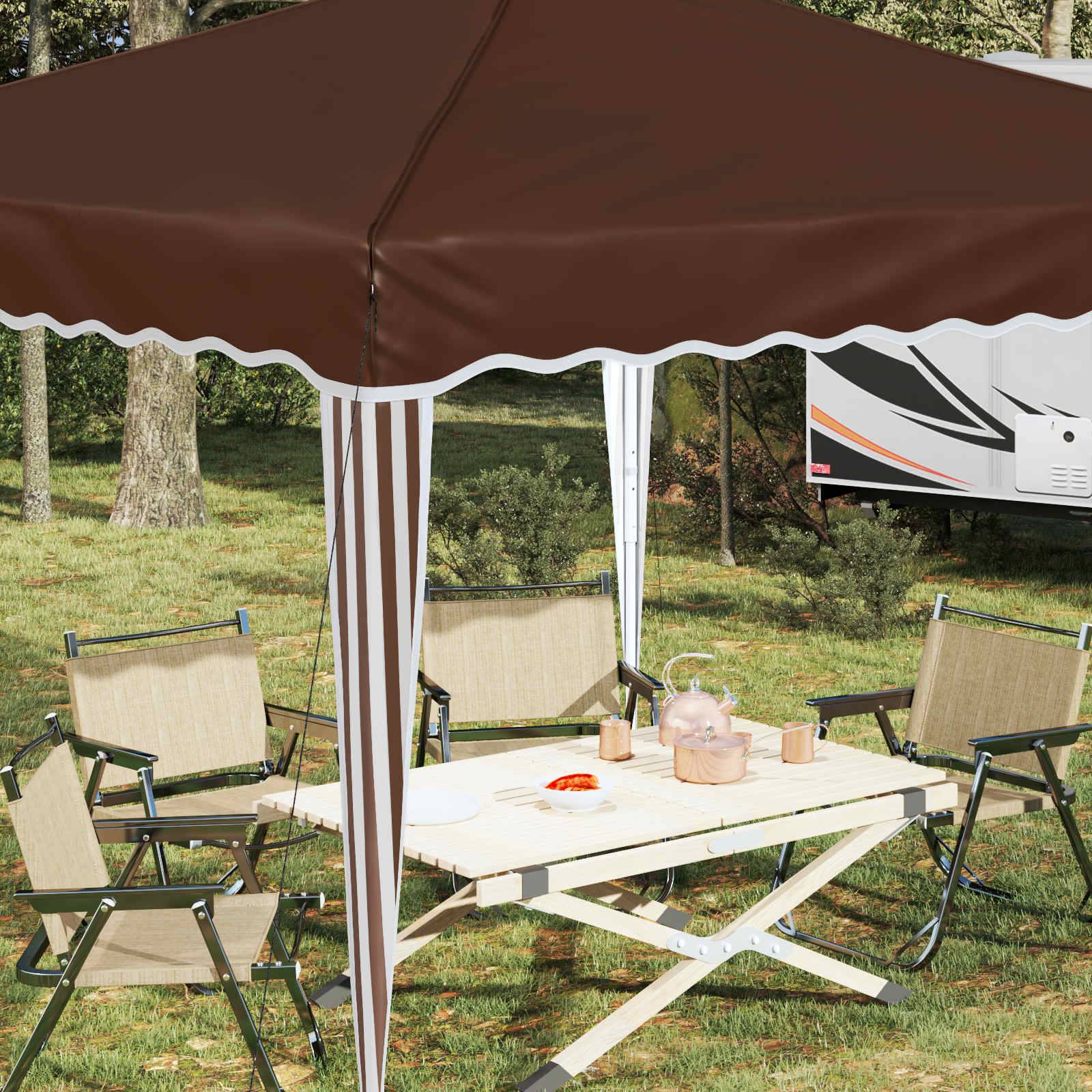 vidaXL Pop-up Partyzelt Braun 288 x 288 x 245 cm Oxford-Stoff