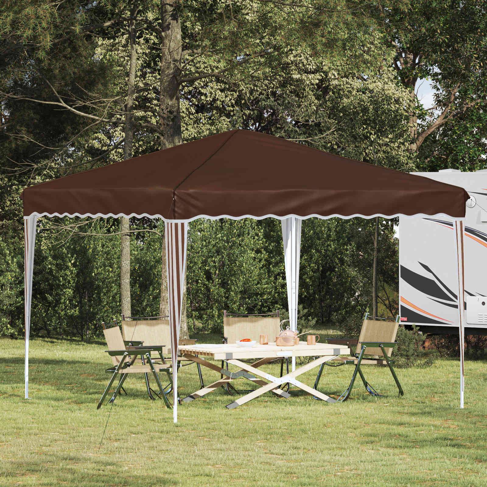 vidaXL Pop-up Partyzelt Braun 288 x 288 x 245 cm Oxford-Stoff