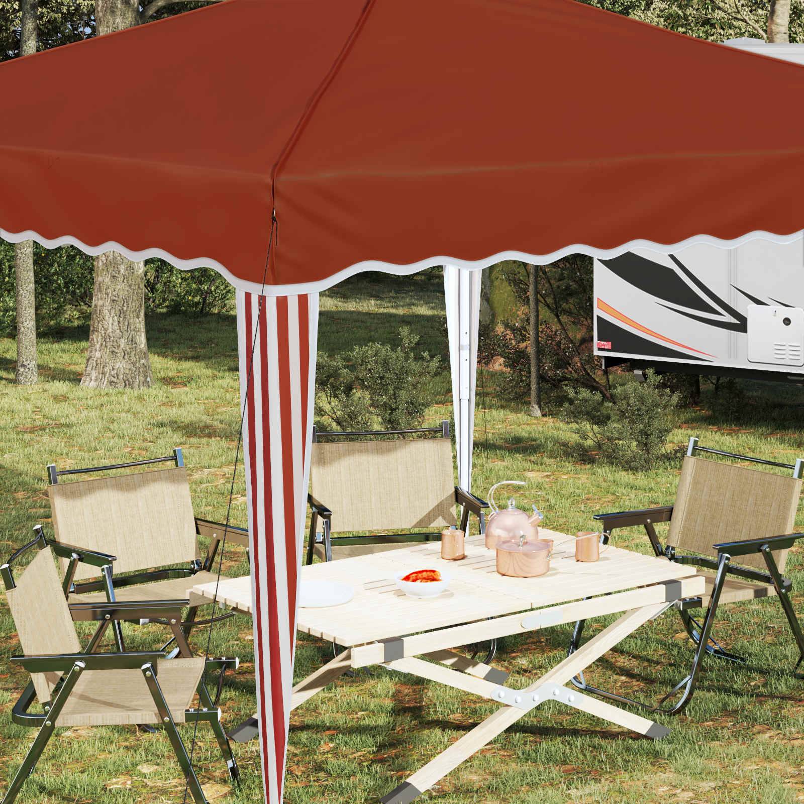 vidaXL Pop-up Partyzelt Terrakotta 288 x 288 x 245 cm Oxford-Stoff