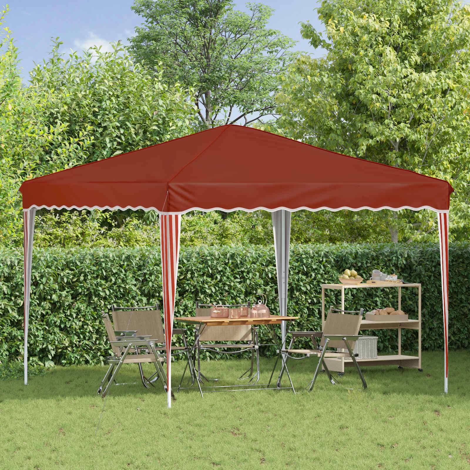 vidaXL Pop-up Partyzelt Terrakotta 288 x 288 x 245 cm Oxford-Stoff