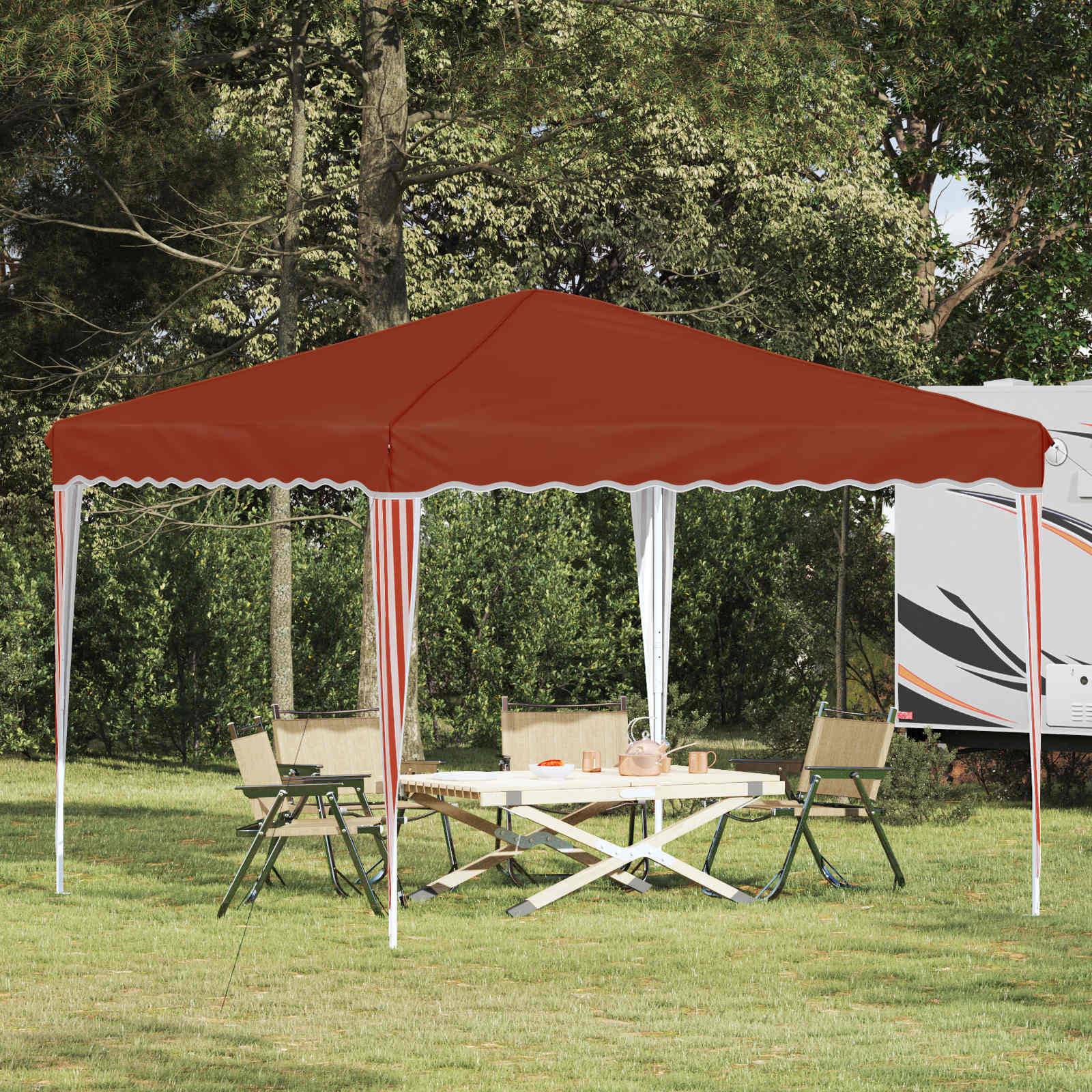 vidaXL Pop-up Partyzelt Terrakotta 288 x 288 x 245 cm Oxford-Stoff