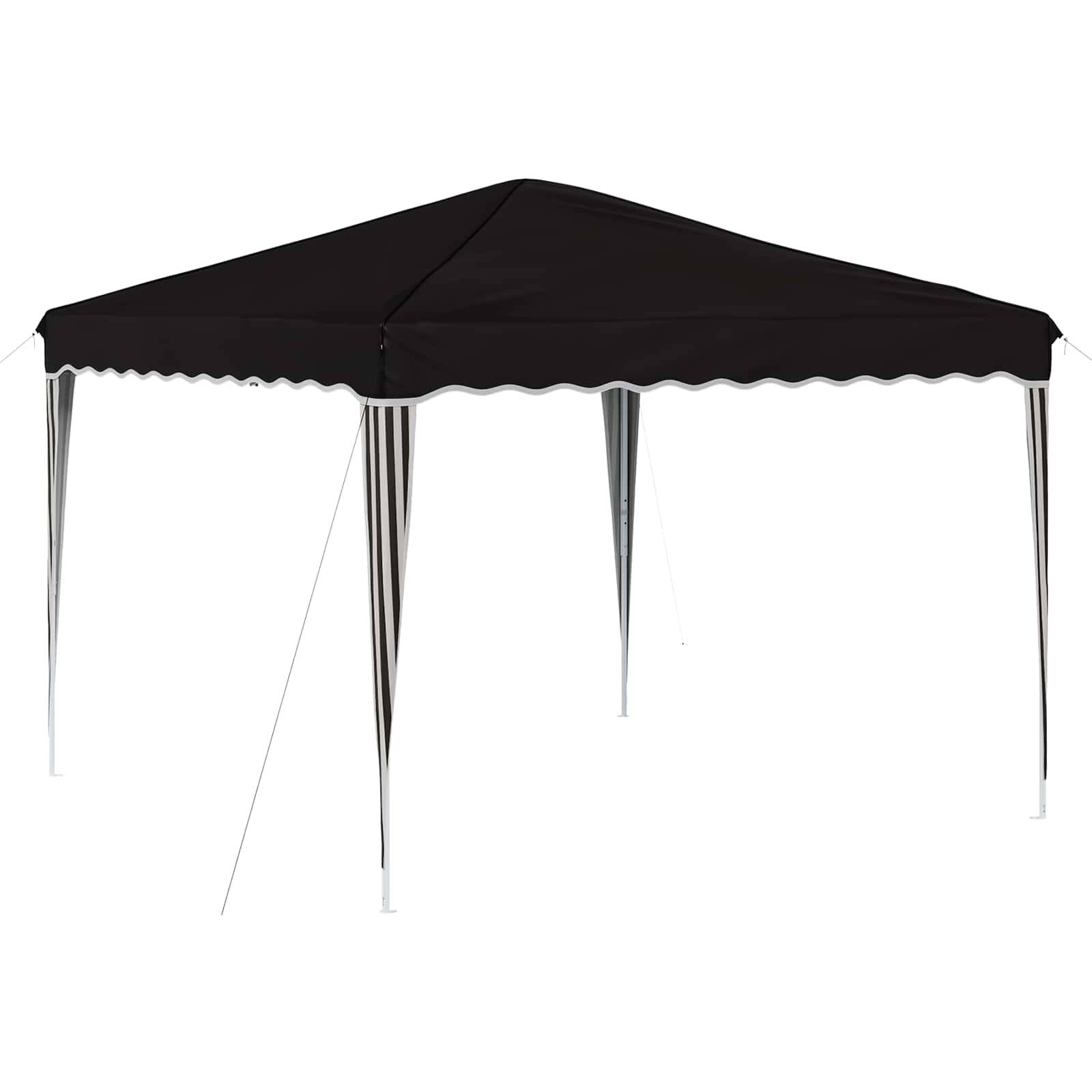 vidaXL Pop-up Partyzelt Schwarz 288 x 288 x 245 cm Oxford-Stoff