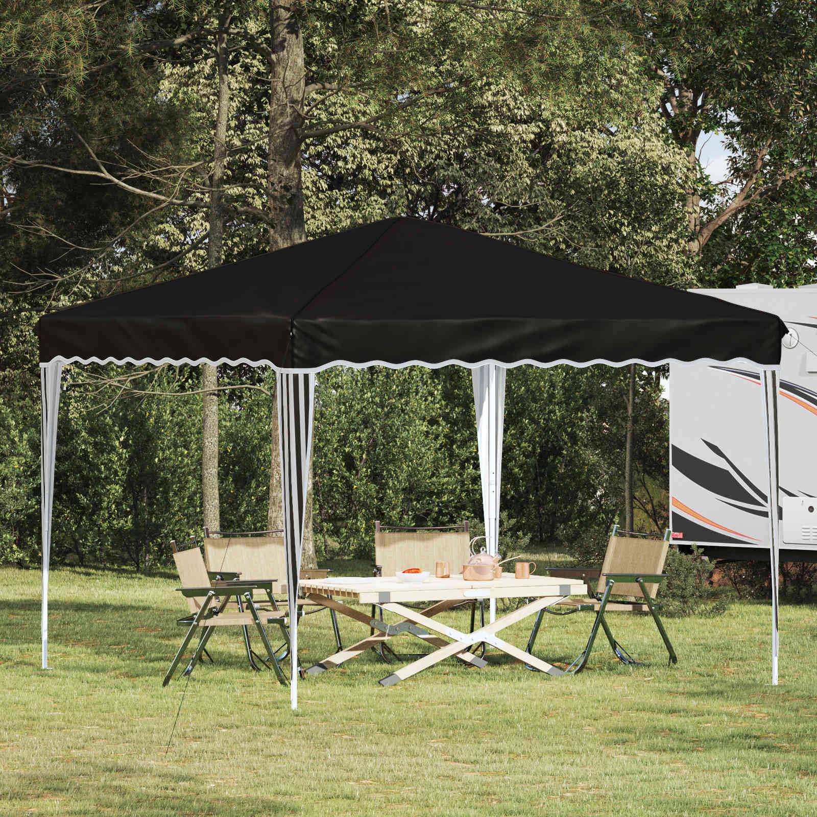 vidaXL Pop-up Partyzelt Schwarz 288 x 288 x 245 cm Oxford-Stoff