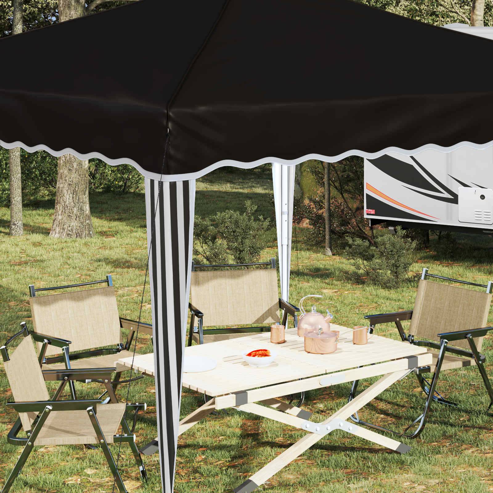 vidaXL Pop-up Partyzelt Schwarz 288 x 288 x 245 cm Oxford-Stoff