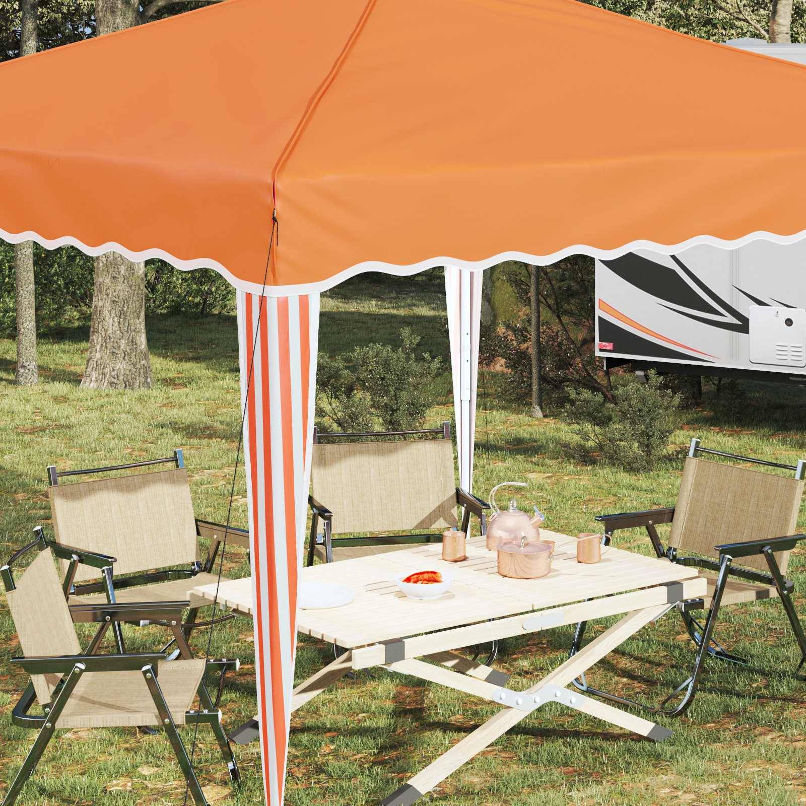 vidaXL Pop-up Partyzelt Orange 288 x 288 x 245 cm Oxford-Stoff