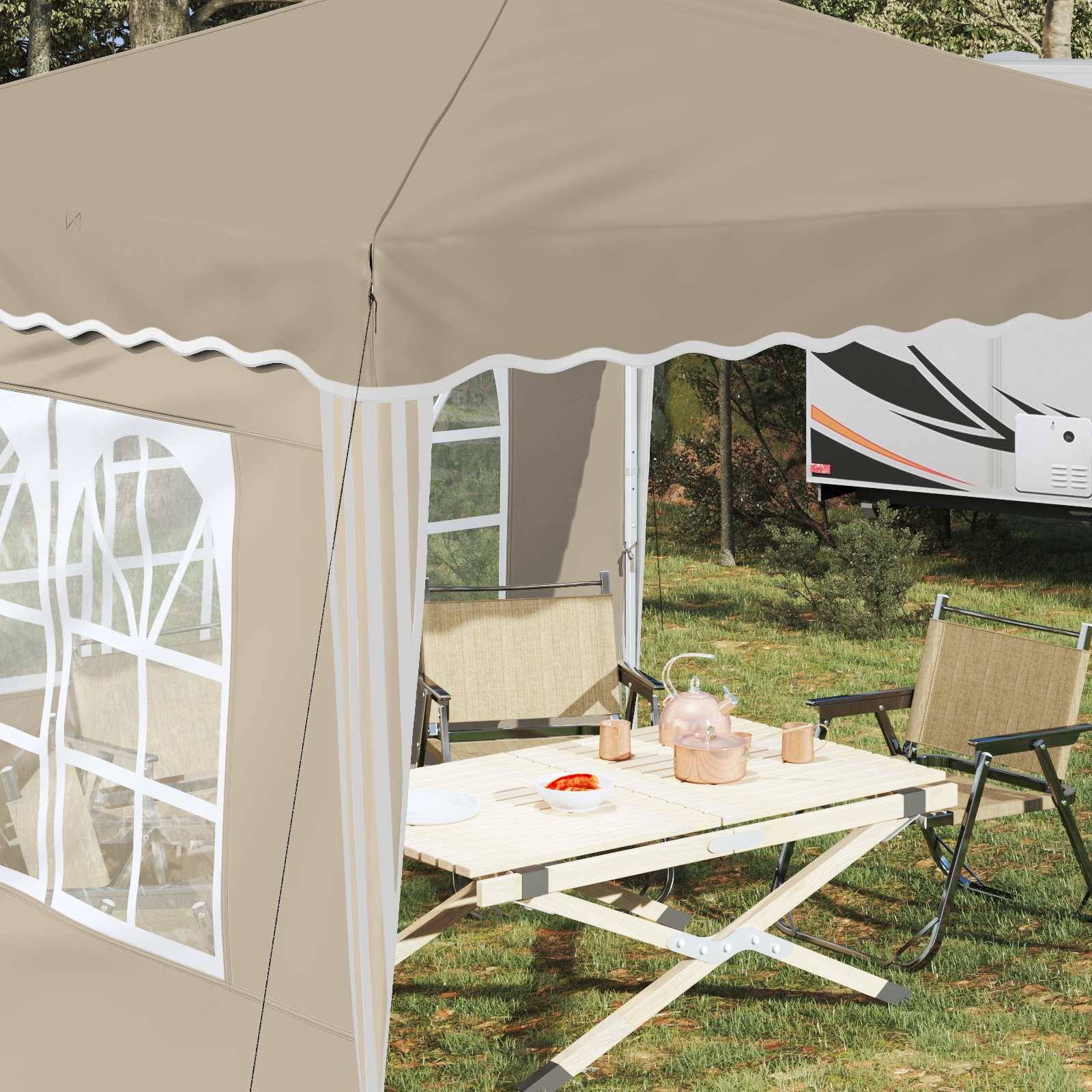 vidaXL Pop-up Partyzelt Creme 288 x 288 x 245 cm Oxford-Stoff