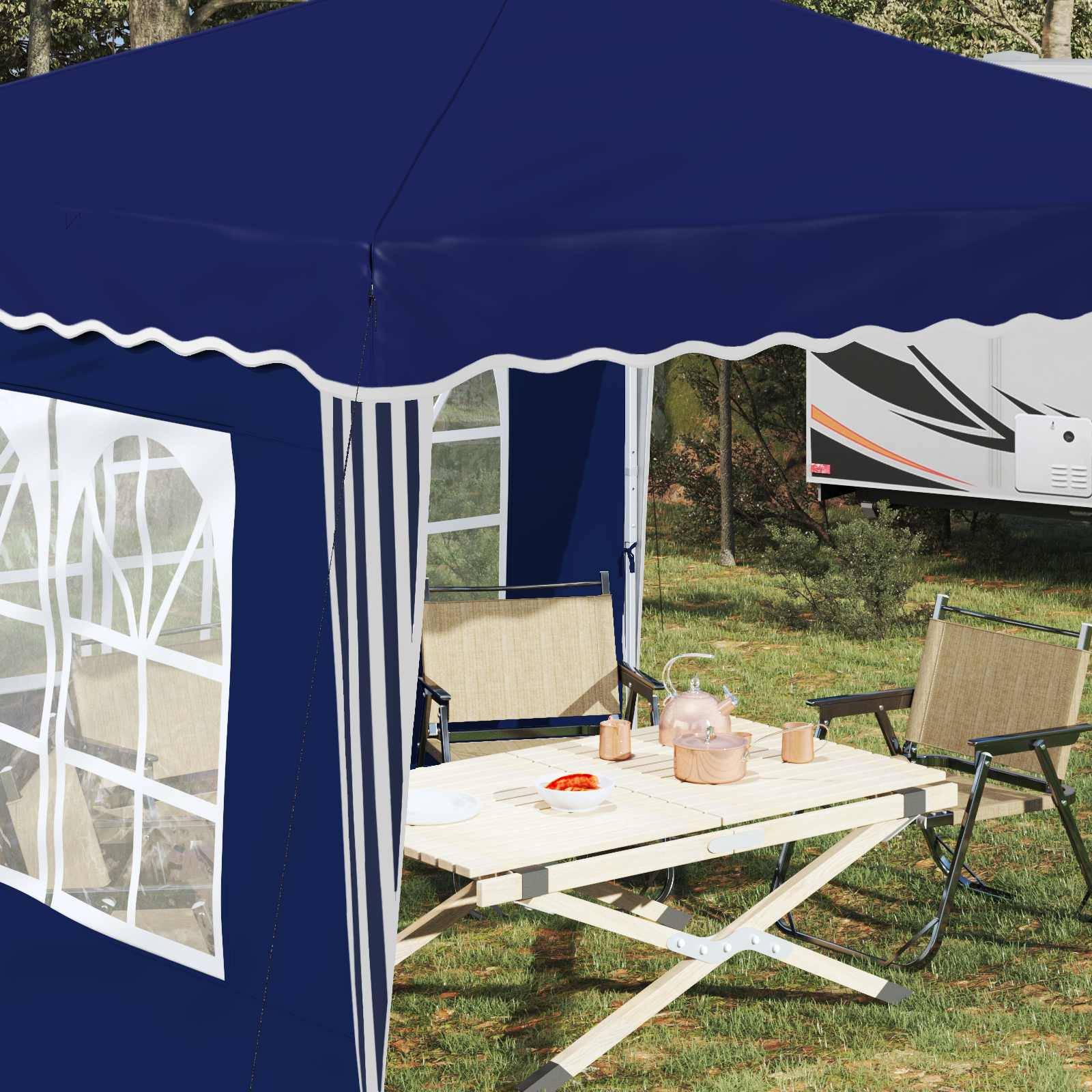 vidaXL Pop-up Partyzelt Blau 288 x 288 x 245 cm Oxford-Stoff