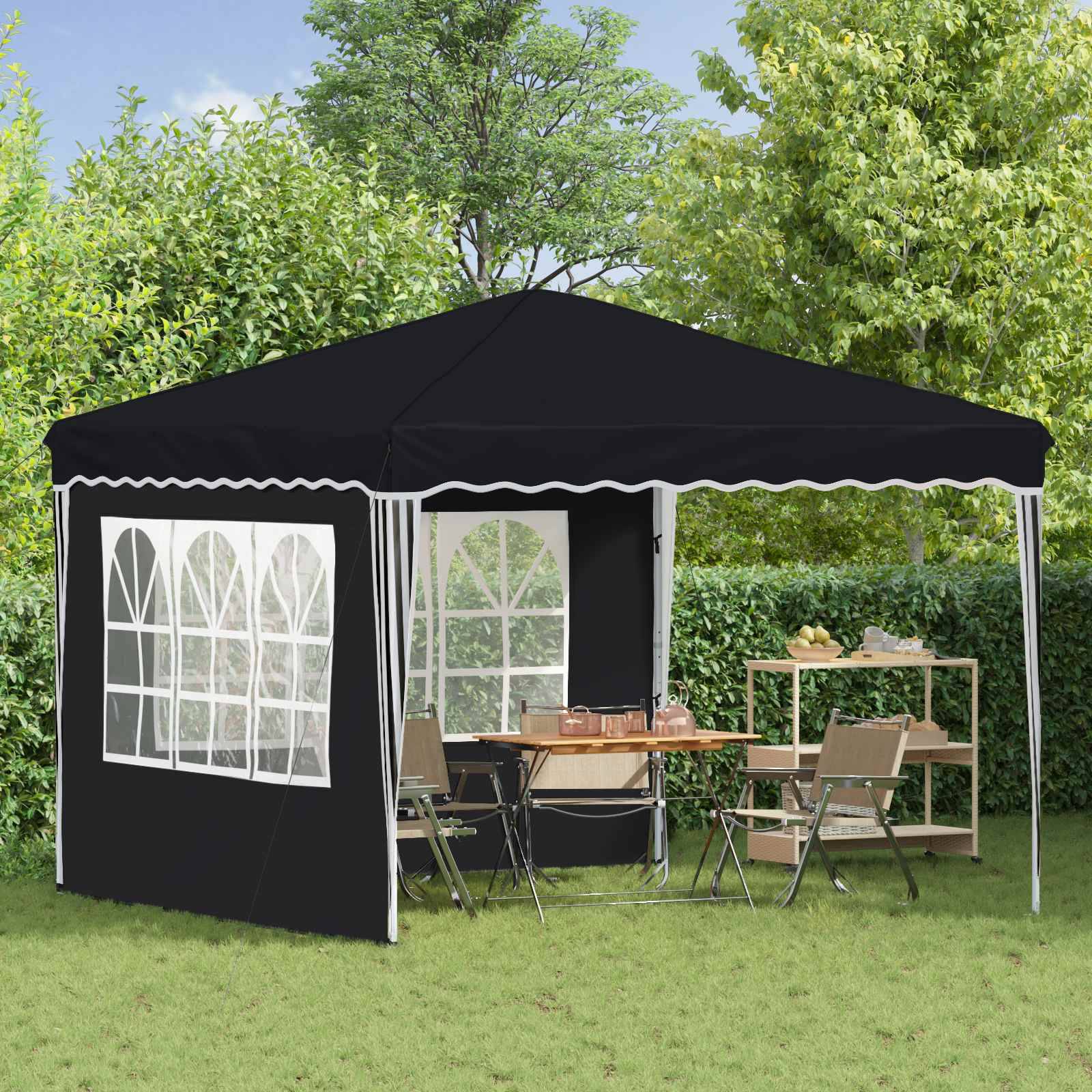 vidaXL Pop-up Partyzelt Anthrazit 288 x 288 x 245 cm Oxford-Stoff