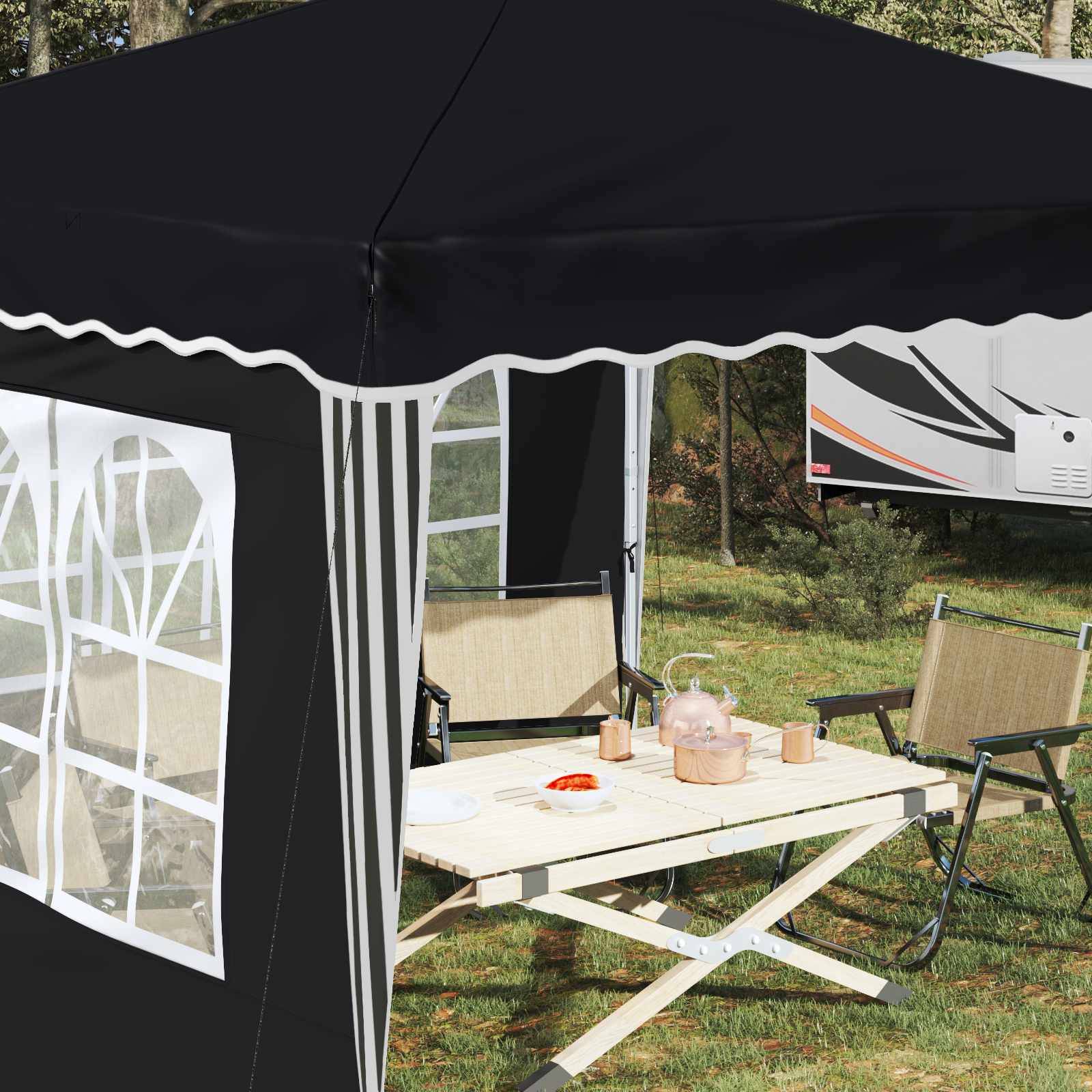 vidaXL Pop-up Partyzelt Anthrazit 288 x 288 x 245 cm Oxford-Stoff