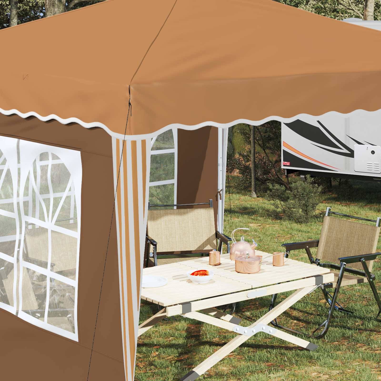 vidaXL Pop-up Partyzelt Beige 288 x 288 x 245 cm Oxford-Stoff