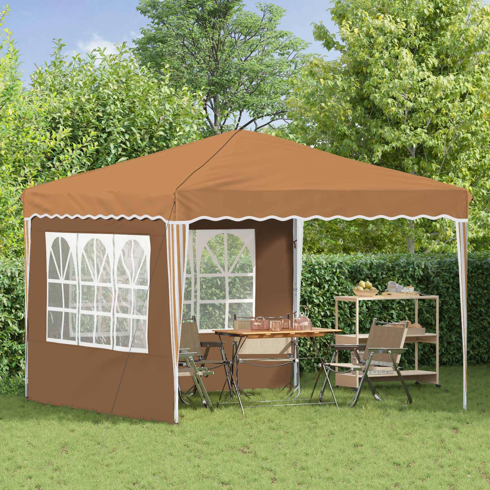 vidaXL Pop-up Partyzelt Beige 288 x 288 x 245 cm Oxford-Stoff
