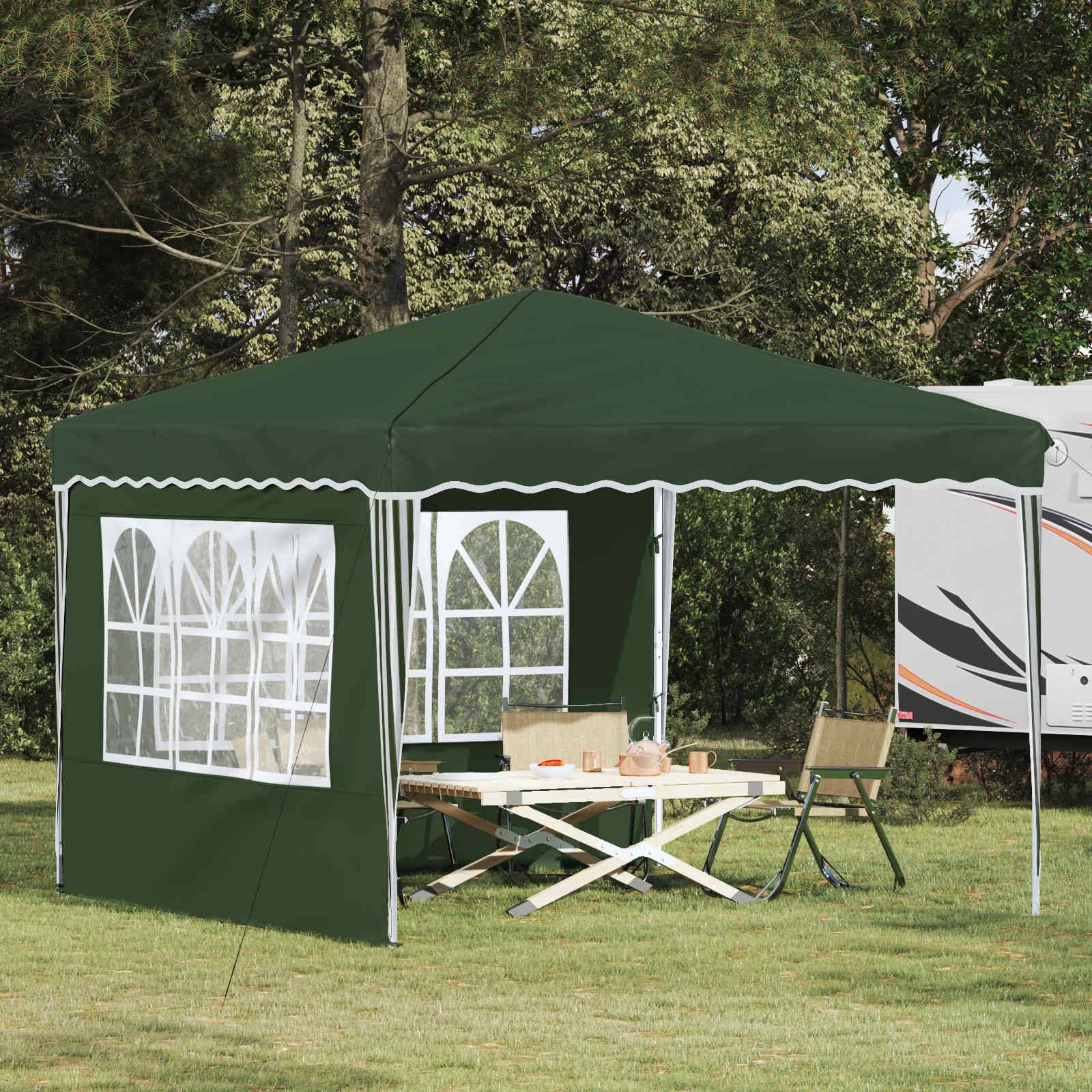 vidaXL Pop-up Partyzelt Grün 288 x 288 x 245 cm Oxford-Stoff