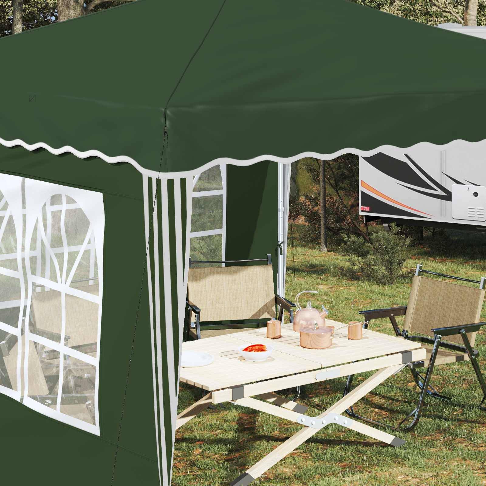 vidaXL Pop-up Partyzelt Grün 288 x 288 x 245 cm Oxford-Stoff