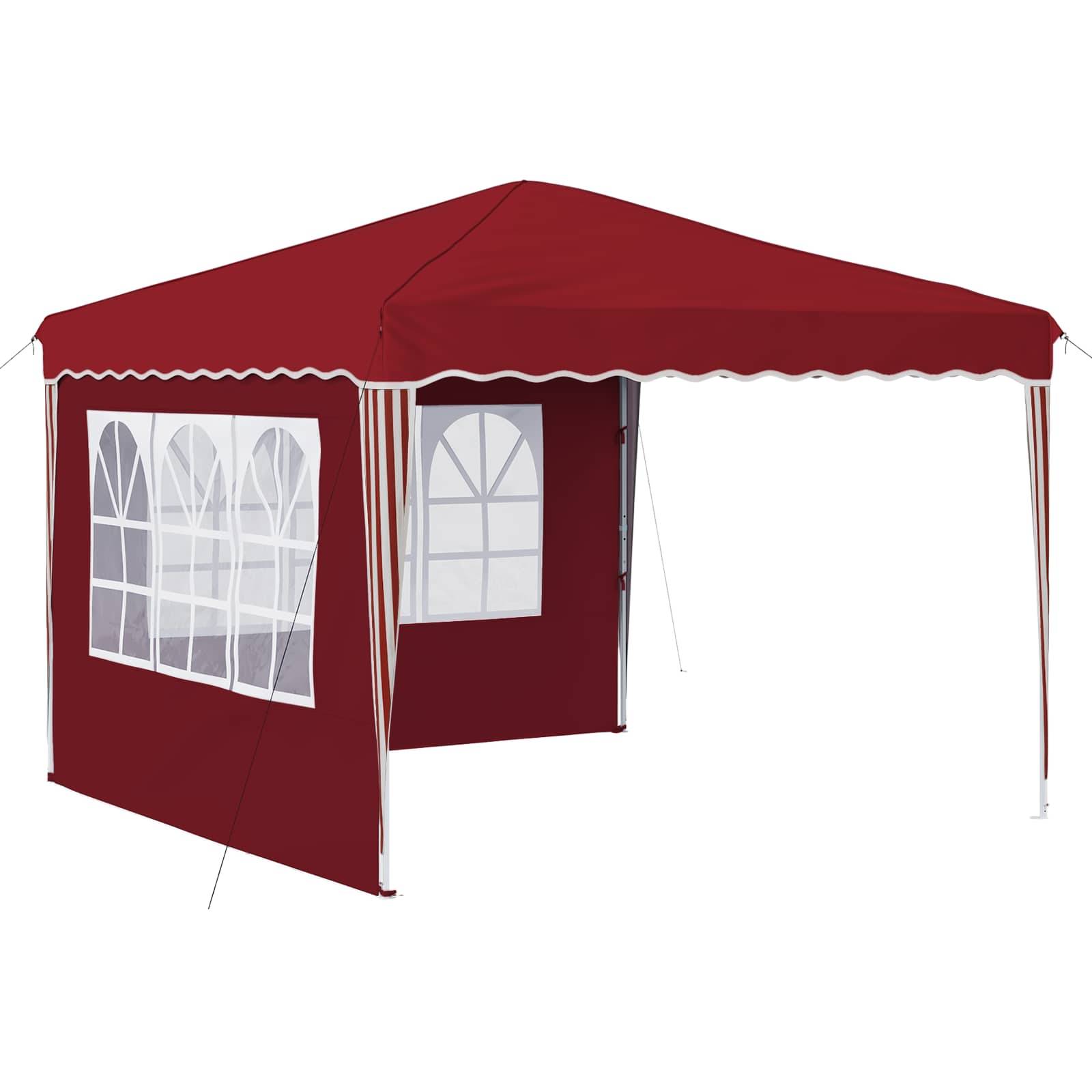 vidaXL Pop-up Partyzelt Bordeauxrot 288 x 288 x 245 cm Oxford-Stoff