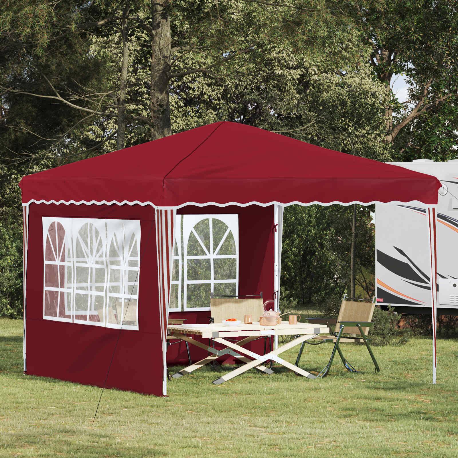 vidaXL Pop-up Partyzelt Bordeauxrot 288 x 288 x 245 cm Oxford-Stoff