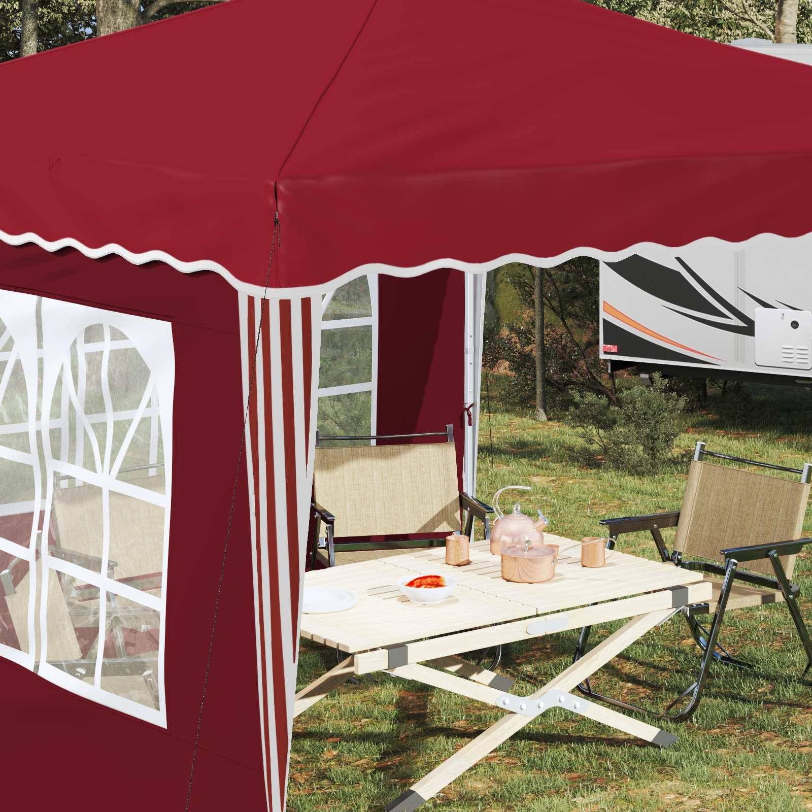 vidaXL Pop-up Partyzelt Bordeauxrot 288 x 288 x 245 cm Oxford-Stoff