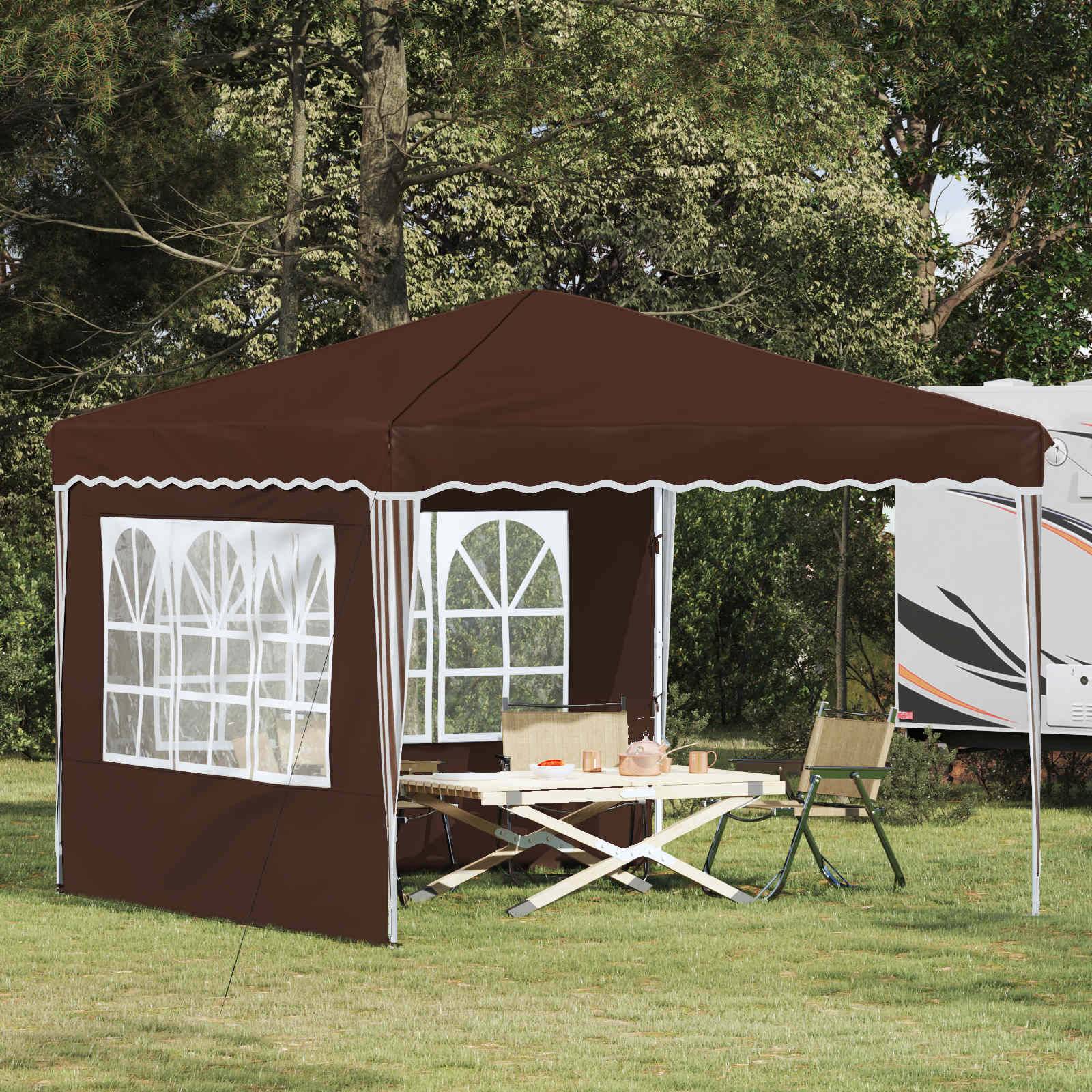 vidaXL Pop-up Partyzelt Braun 288 x 288 x 245 cm Oxford-Stoff