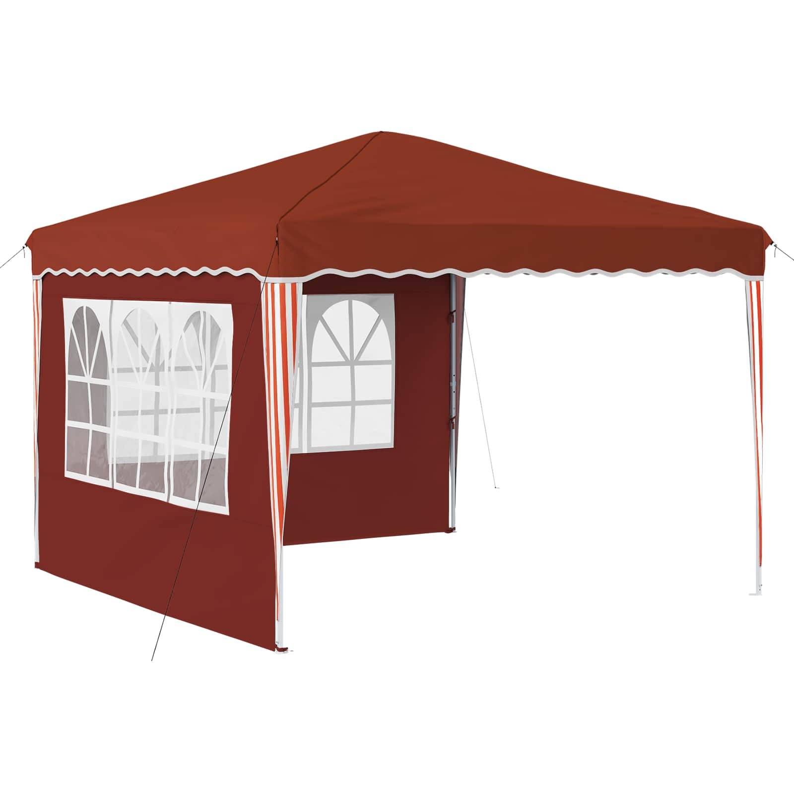 vidaXL Pop-up Partyzelt Terrakotta 288 x 288 x 245 cm Oxford-Stoff