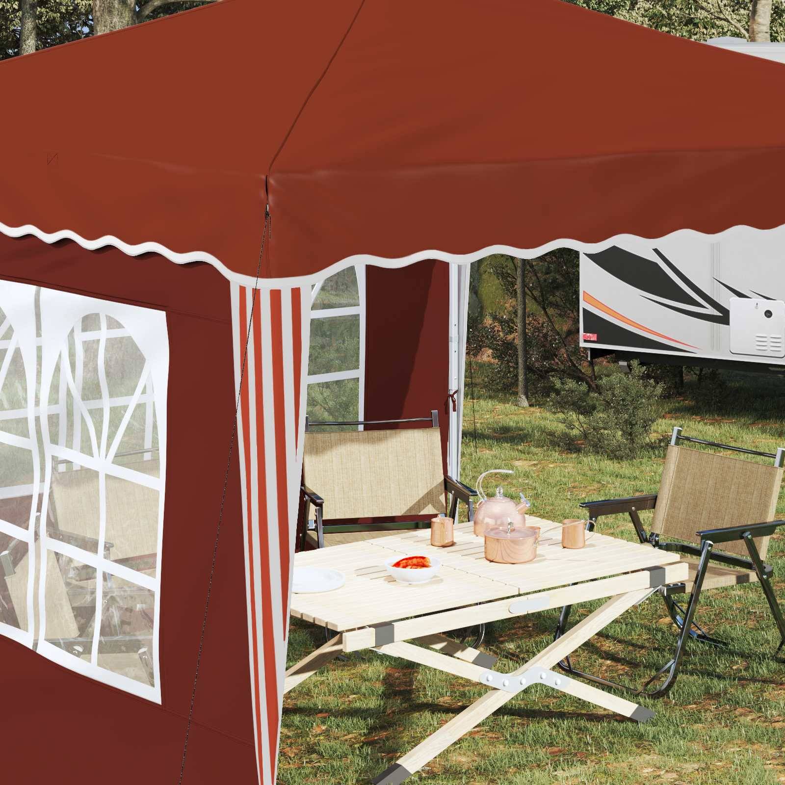 vidaXL Pop-up Partyzelt Terrakotta 288 x 288 x 245 cm Oxford-Stoff