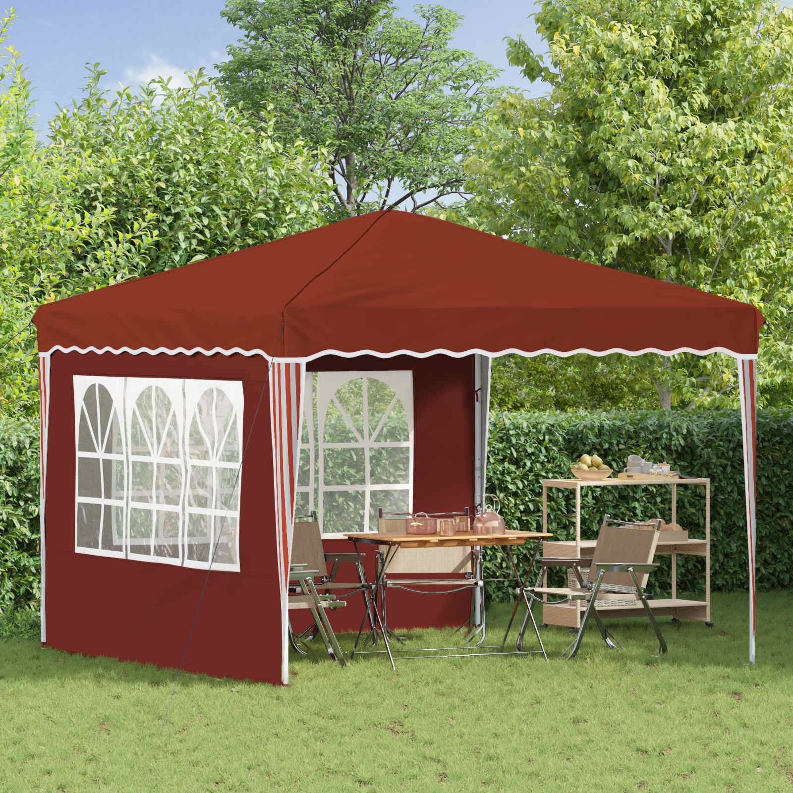 vidaXL Pop-up Partyzelt Terrakotta 288 x 288 x 245 cm Oxford-Stoff
