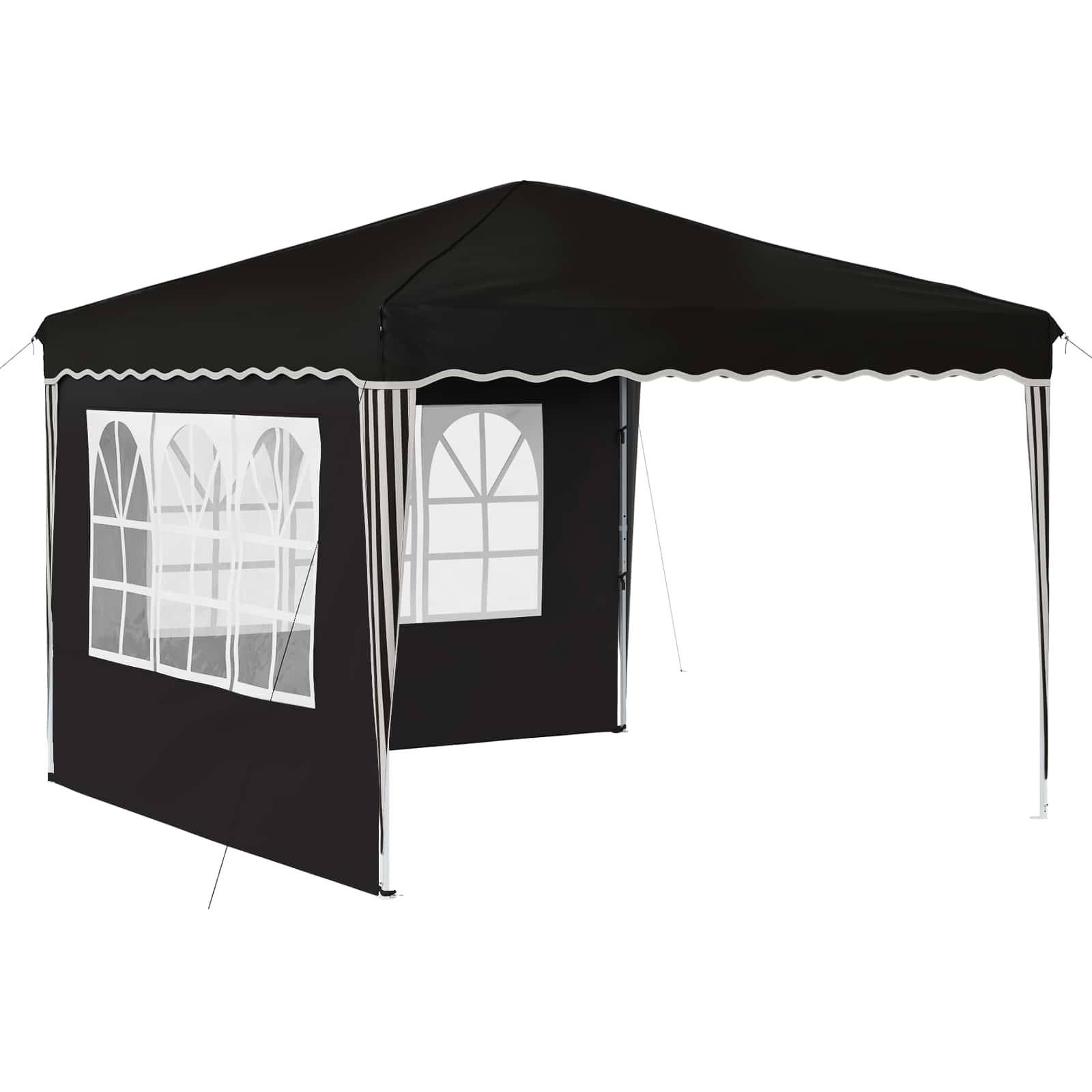 vidaXL Pop-up Partyzelt Schwarz 288 x 288 x 245 cm Oxford-Stoff