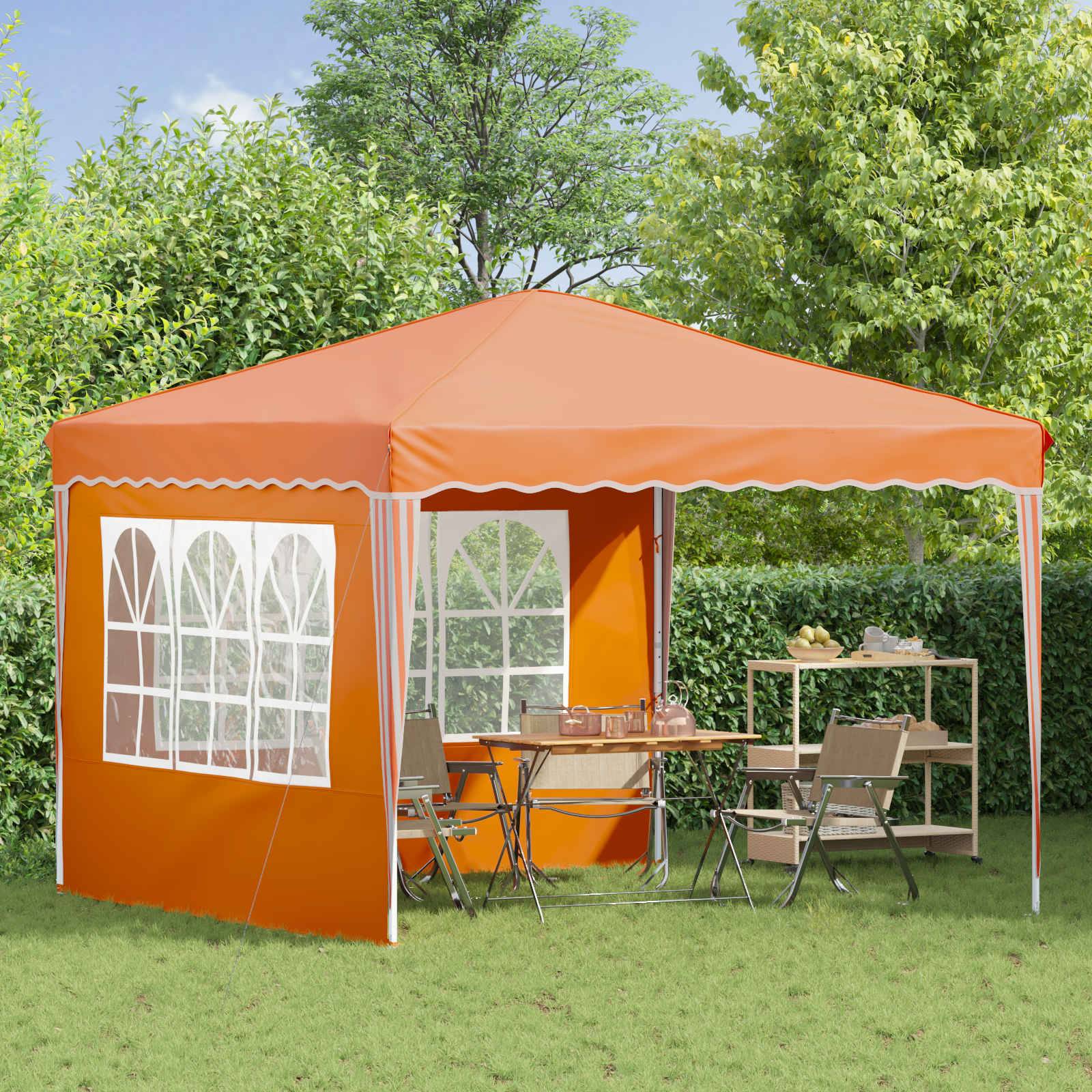 vidaXL Pop-up Partyzelt Orange 288 x 288 x 245 cm Oxford-Stoff