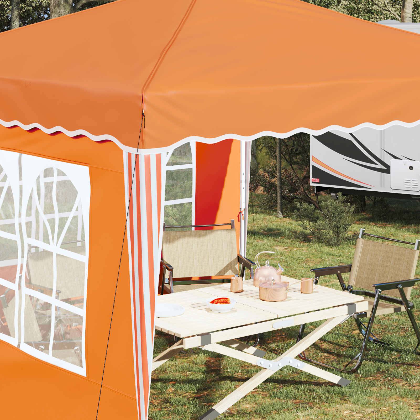 vidaXL Pop-up Partyzelt Orange 288 x 288 x 245 cm Oxford-Stoff