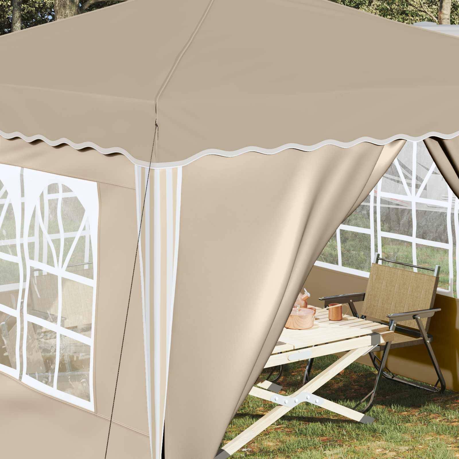 vidaXL Pop-up Partyzelt Creme 288 x 288 x 245 cm Oxford-Stoff
