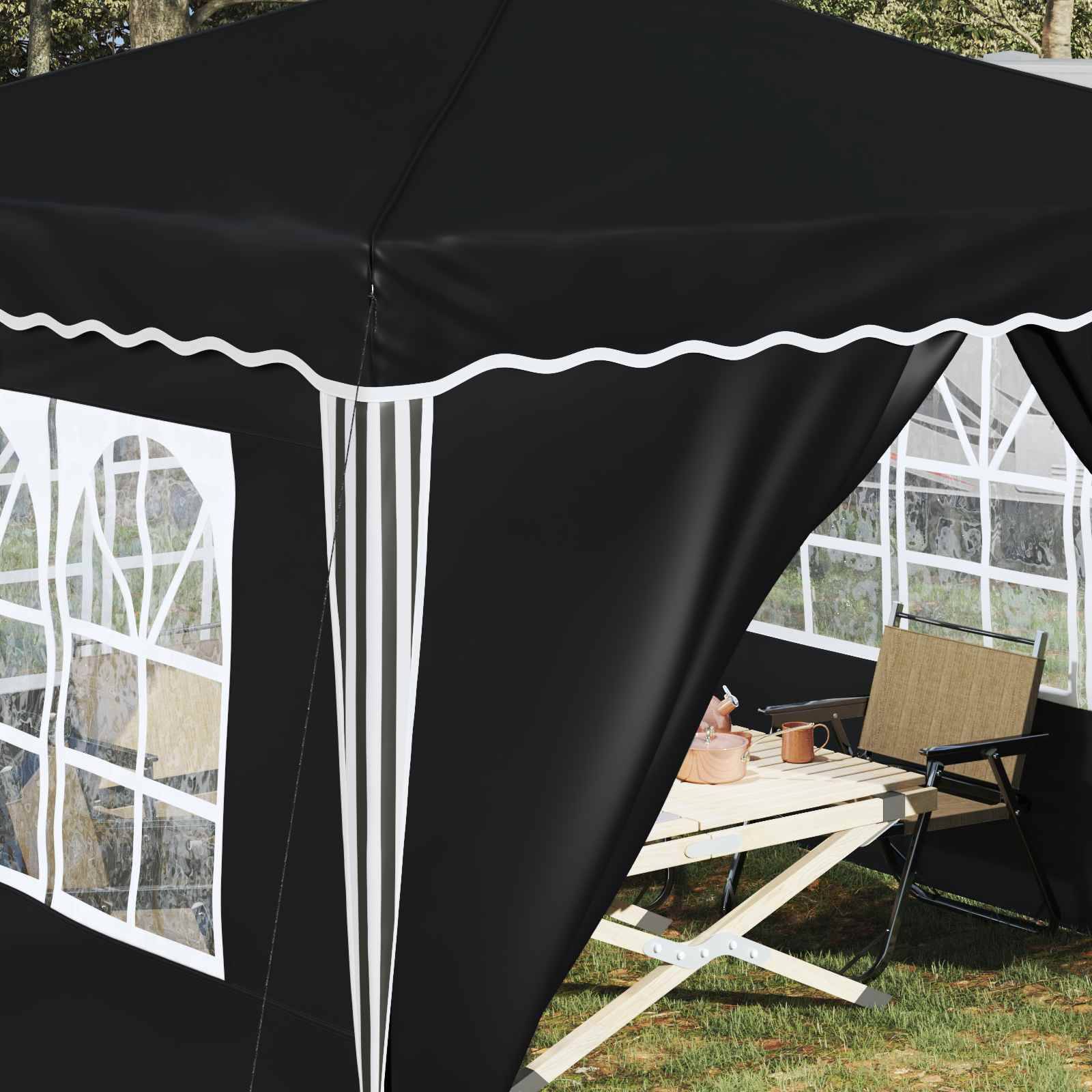 vidaXL Pop-up Partyzelt Anthrazit 288 x 288 x 245 cm Oxford-Stoff