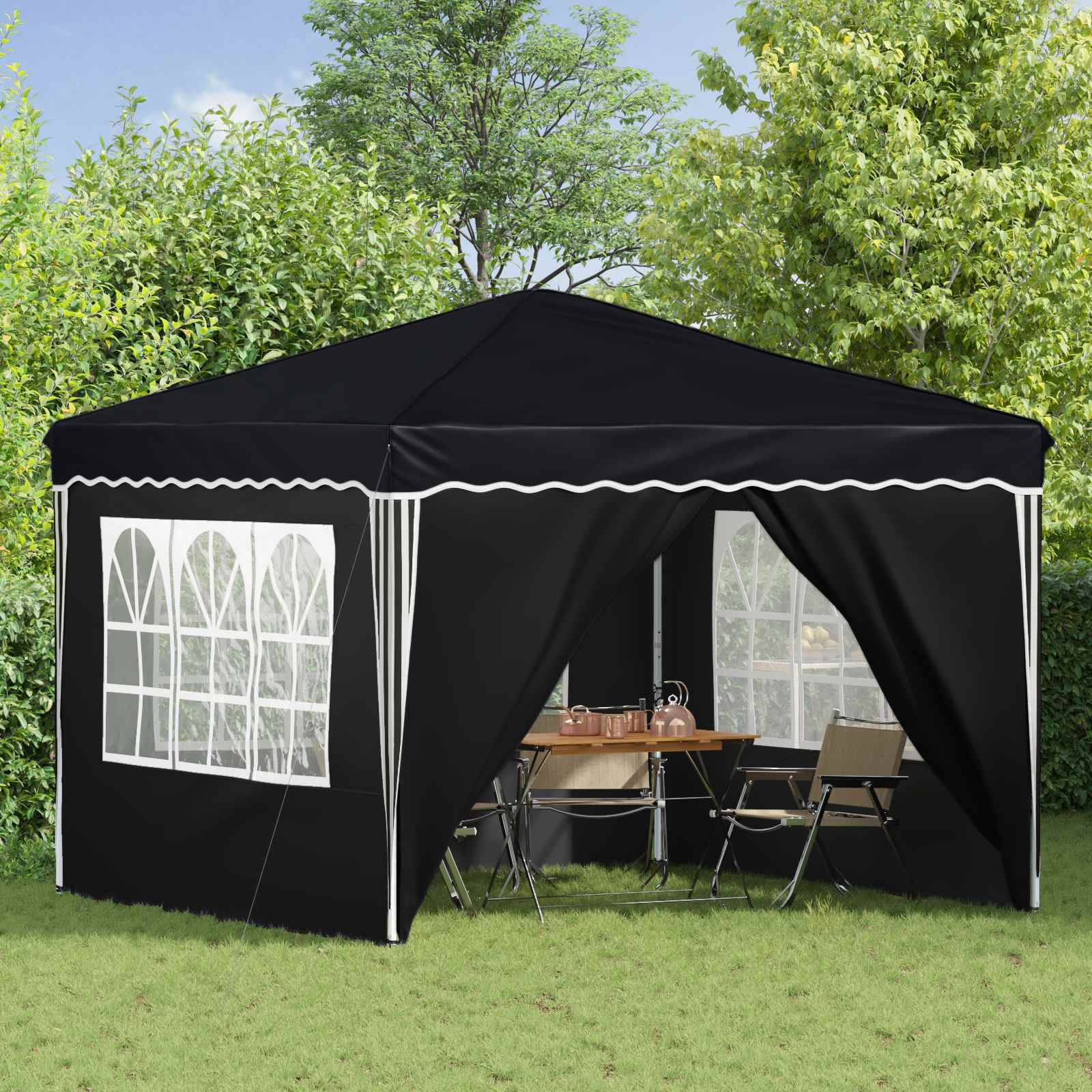 vidaXL Pop-up Partyzelt Anthrazit 288 x 288 x 245 cm Oxford-Stoff