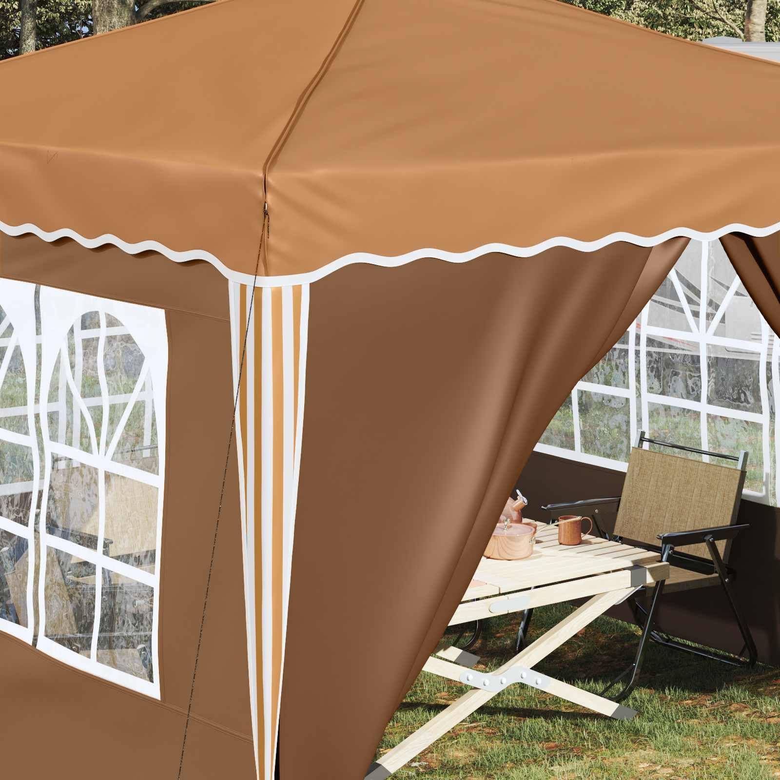 vidaXL Pop-up Partyzelt Beige 288 x 288 x 245 cm Oxford-Stoff