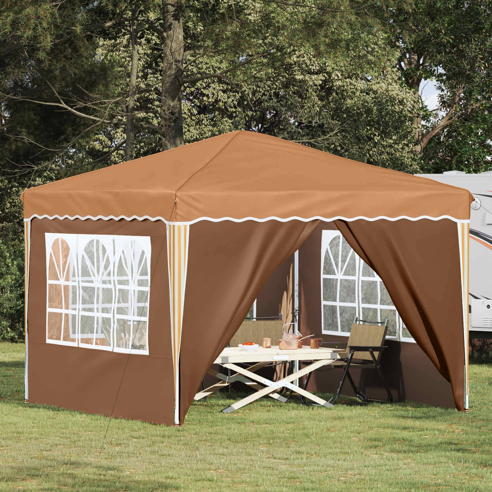 vidaXL Pop-up Partyzelt Beige 288 x 288 x 245 cm Oxford-Stoff