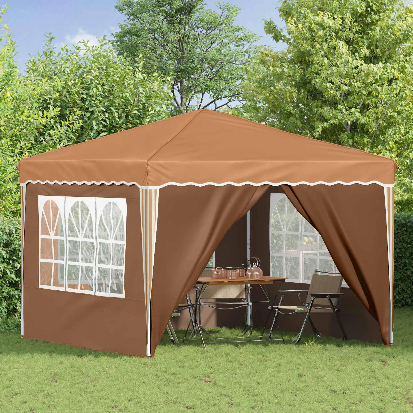 vidaXL Pop-up Partyzelt Beige 288 x 288 x 245 cm Oxford-Stoff