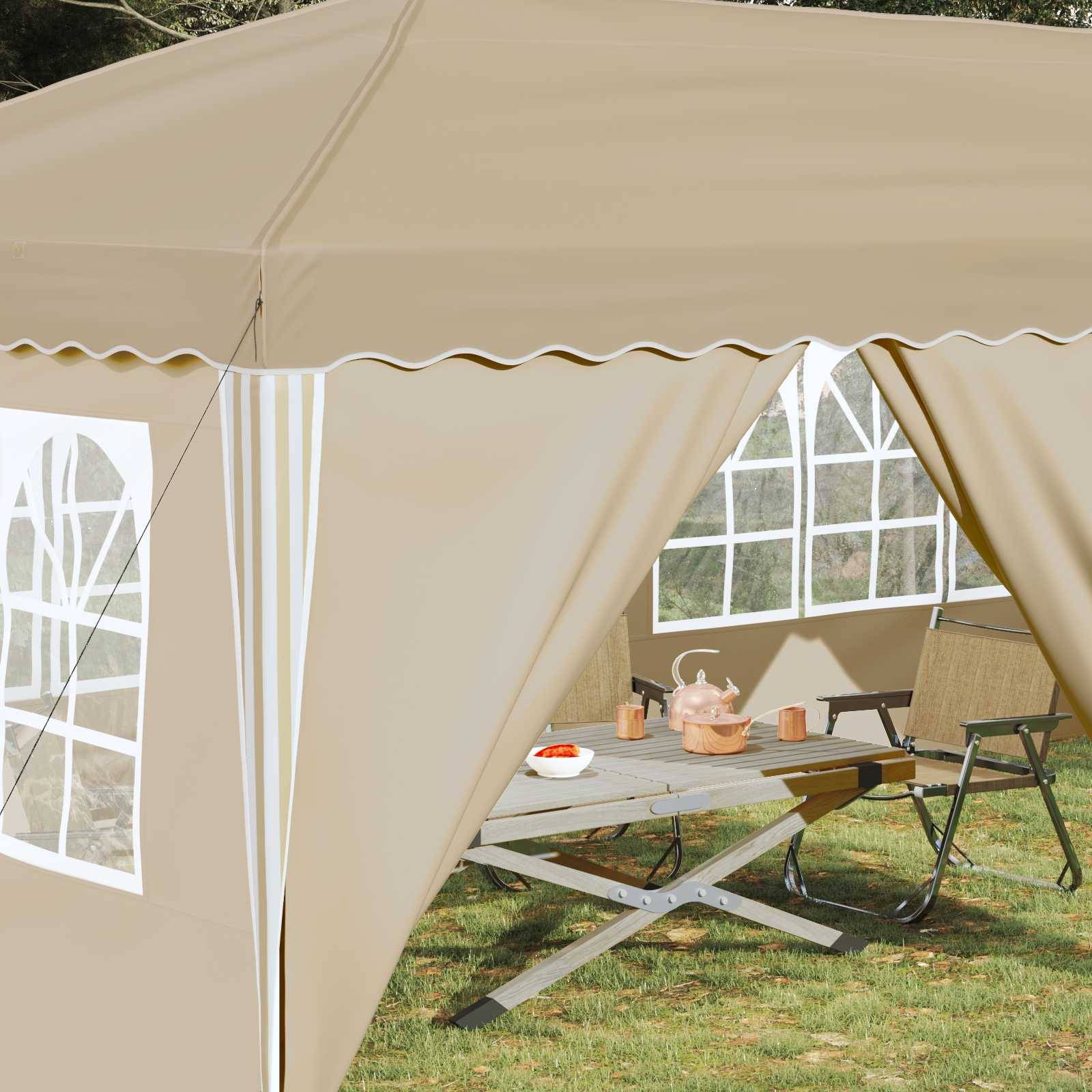 vidaXL Pop-up Partyzelt 575 x 288 x 245 cm Creme