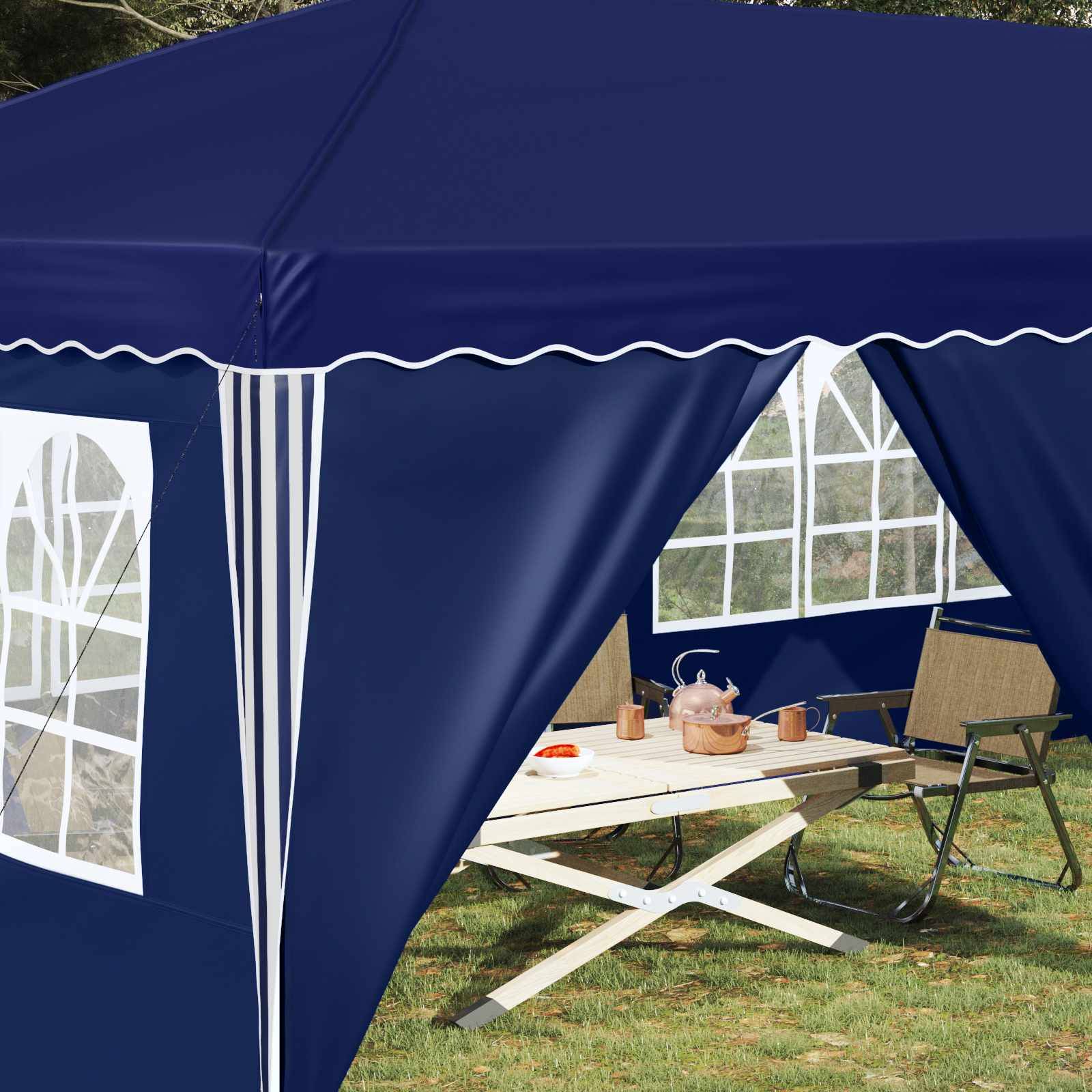 vidaXL Pop-up Partyzelt 575 x 288 x 245 cm Blau