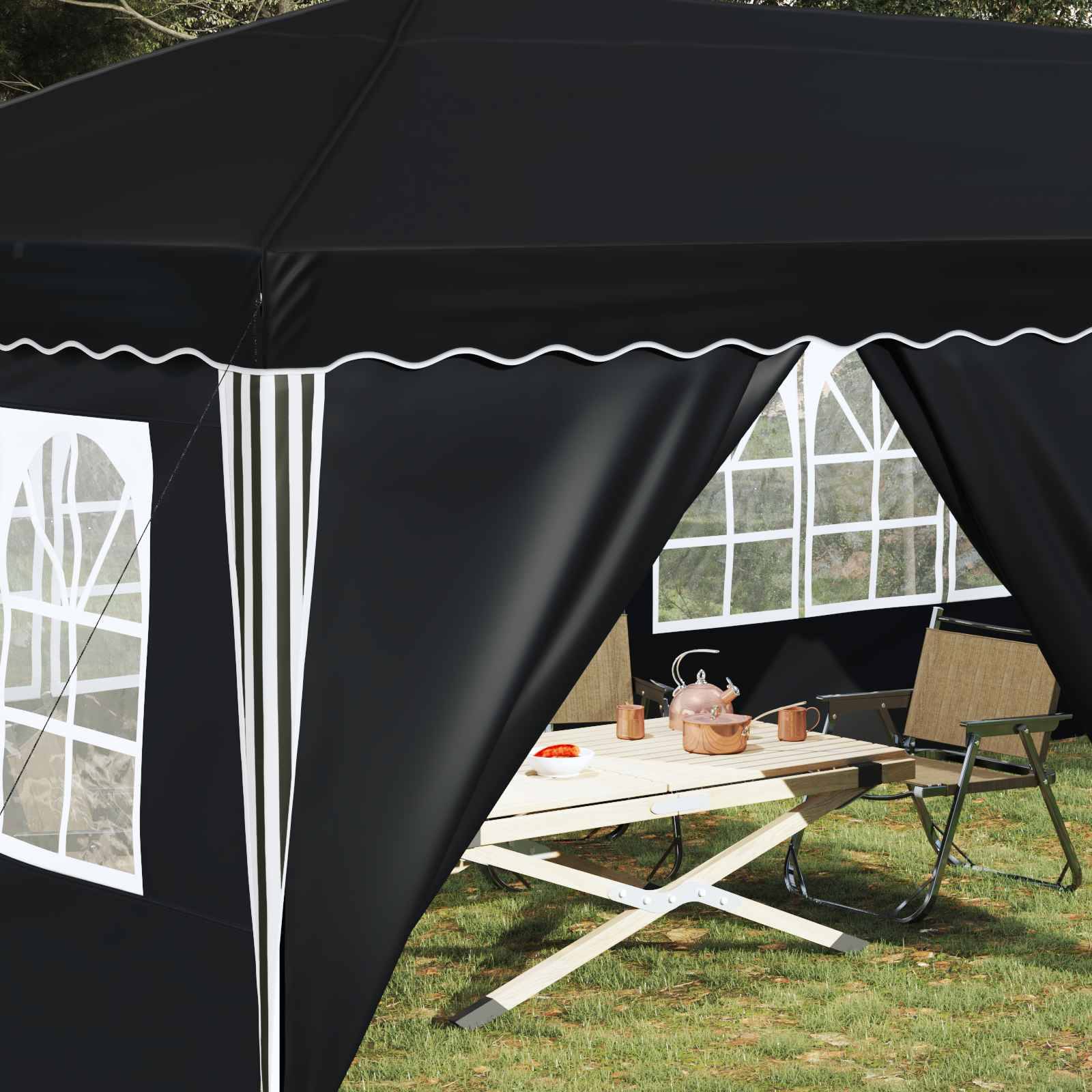 vidaXL Pop-up Partyzelt 575 x 288 x 245 cm Anthrazit